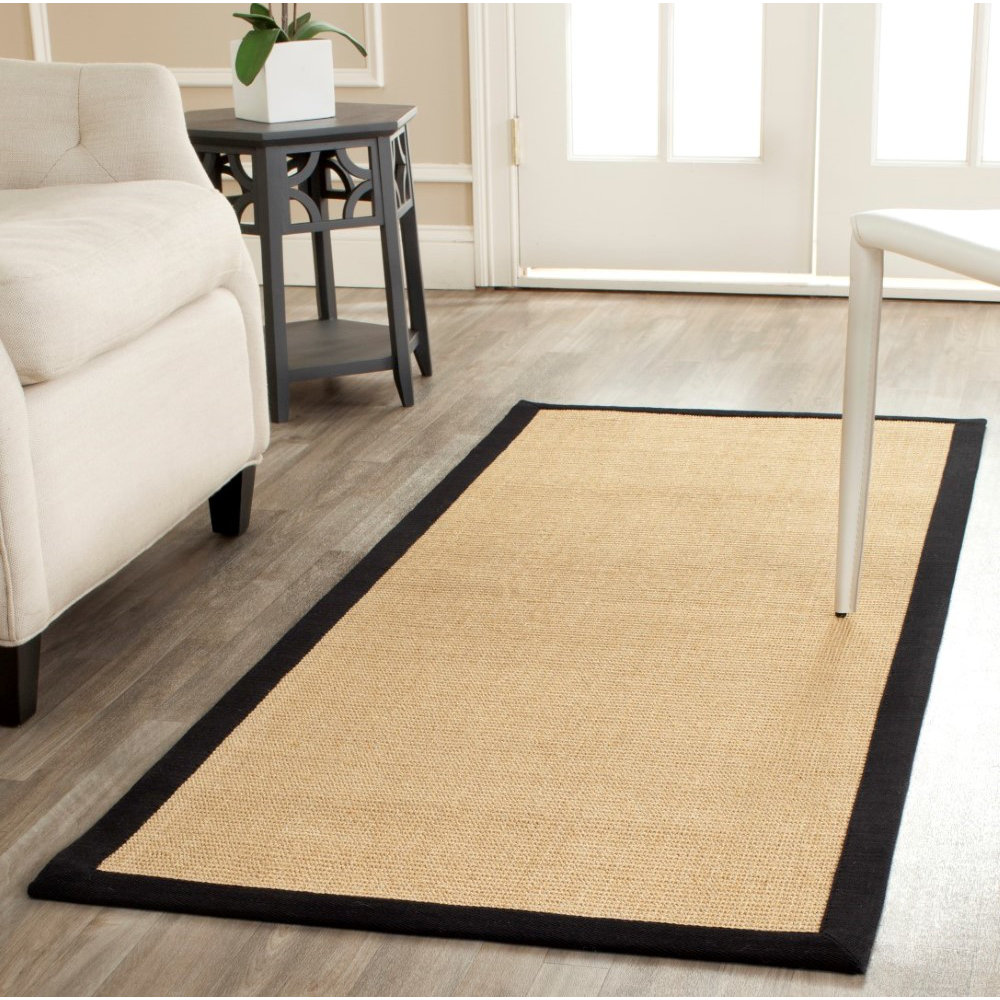 Natural Fiber Contemporary Maize/Black Area Rug Wayfair
