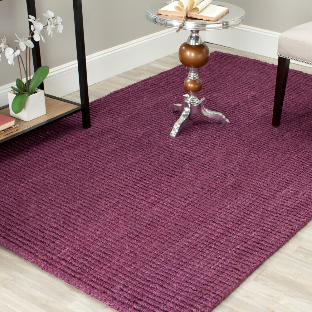 Natural Fiber Purple Rug | Wayfair