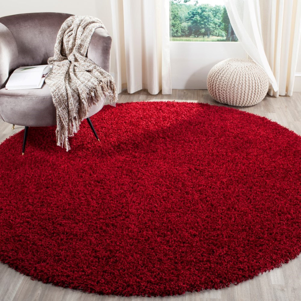 Shag Red Area Rug Wayfair