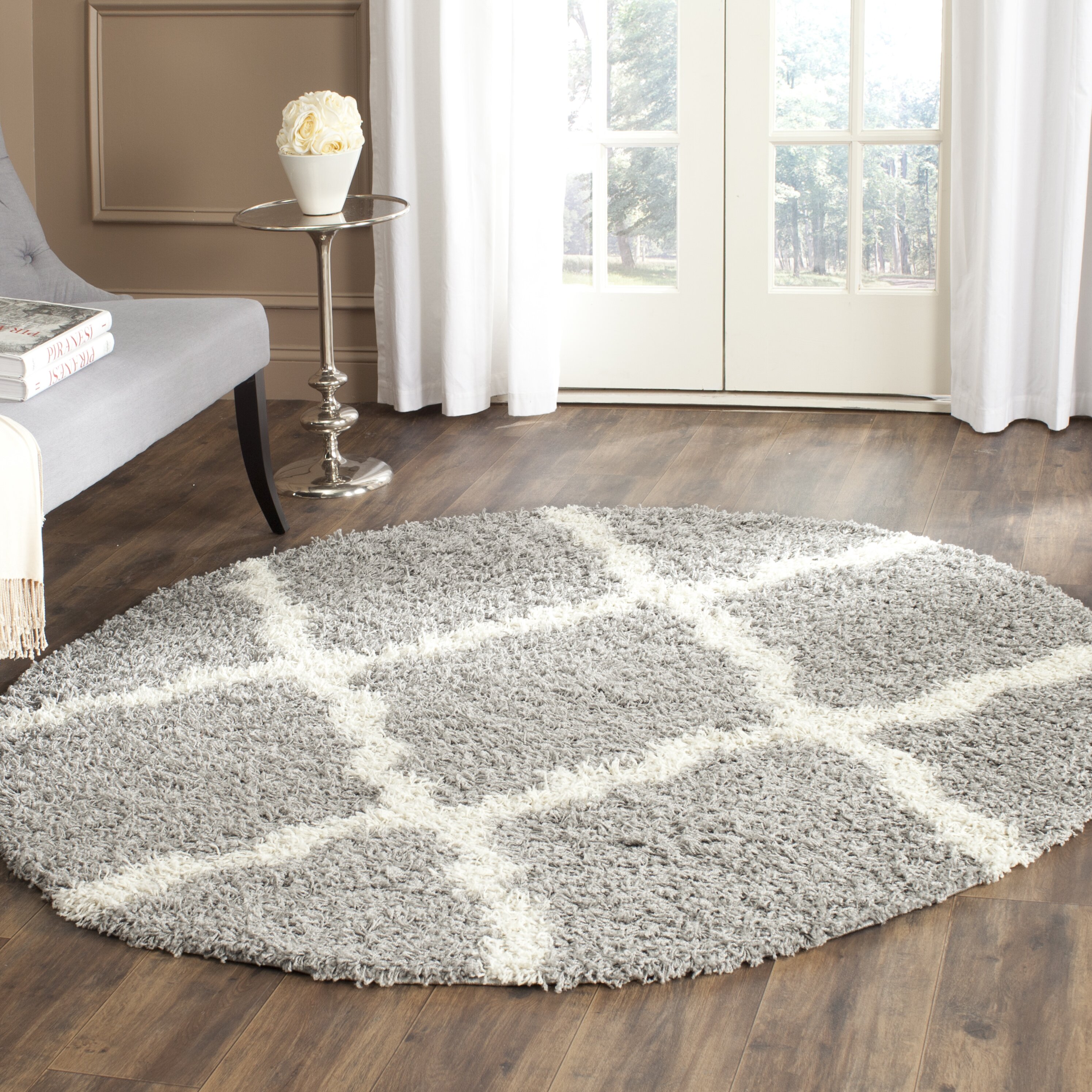 Dallas Shag Gray & Ivory Area Rug | Wayfair