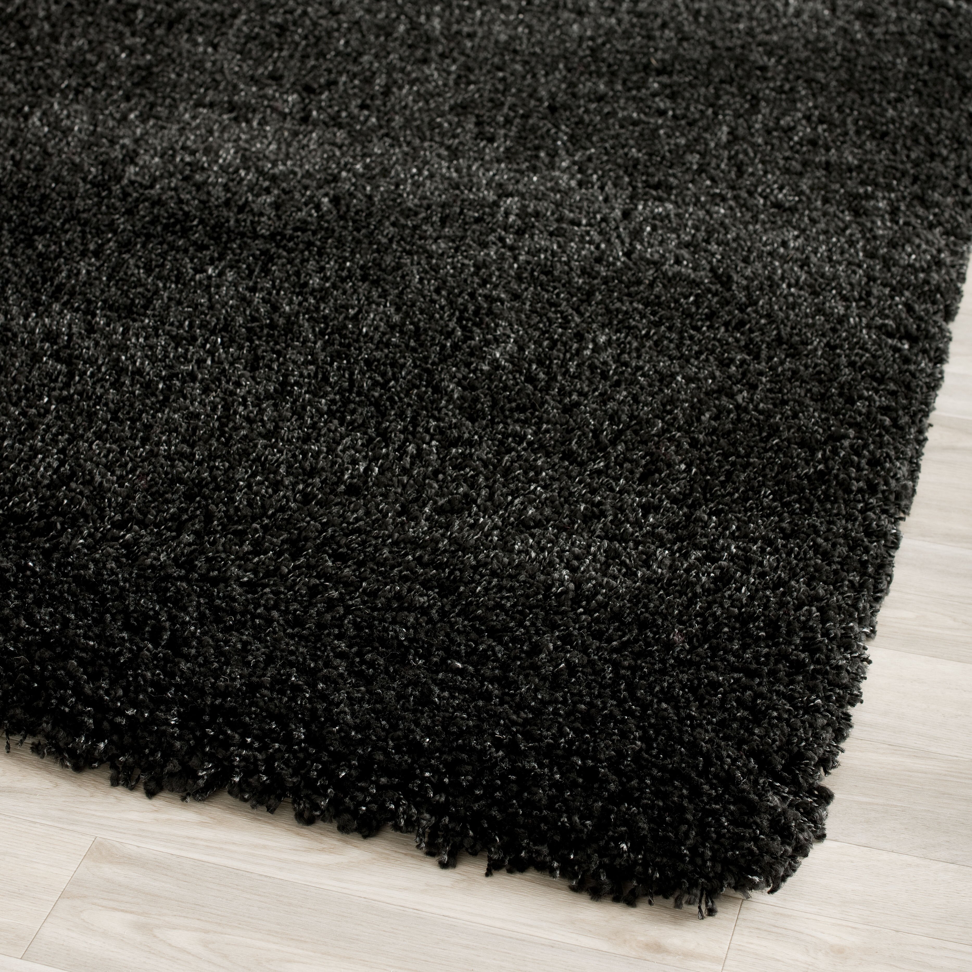 California Shag Black Area Rug Wayfair