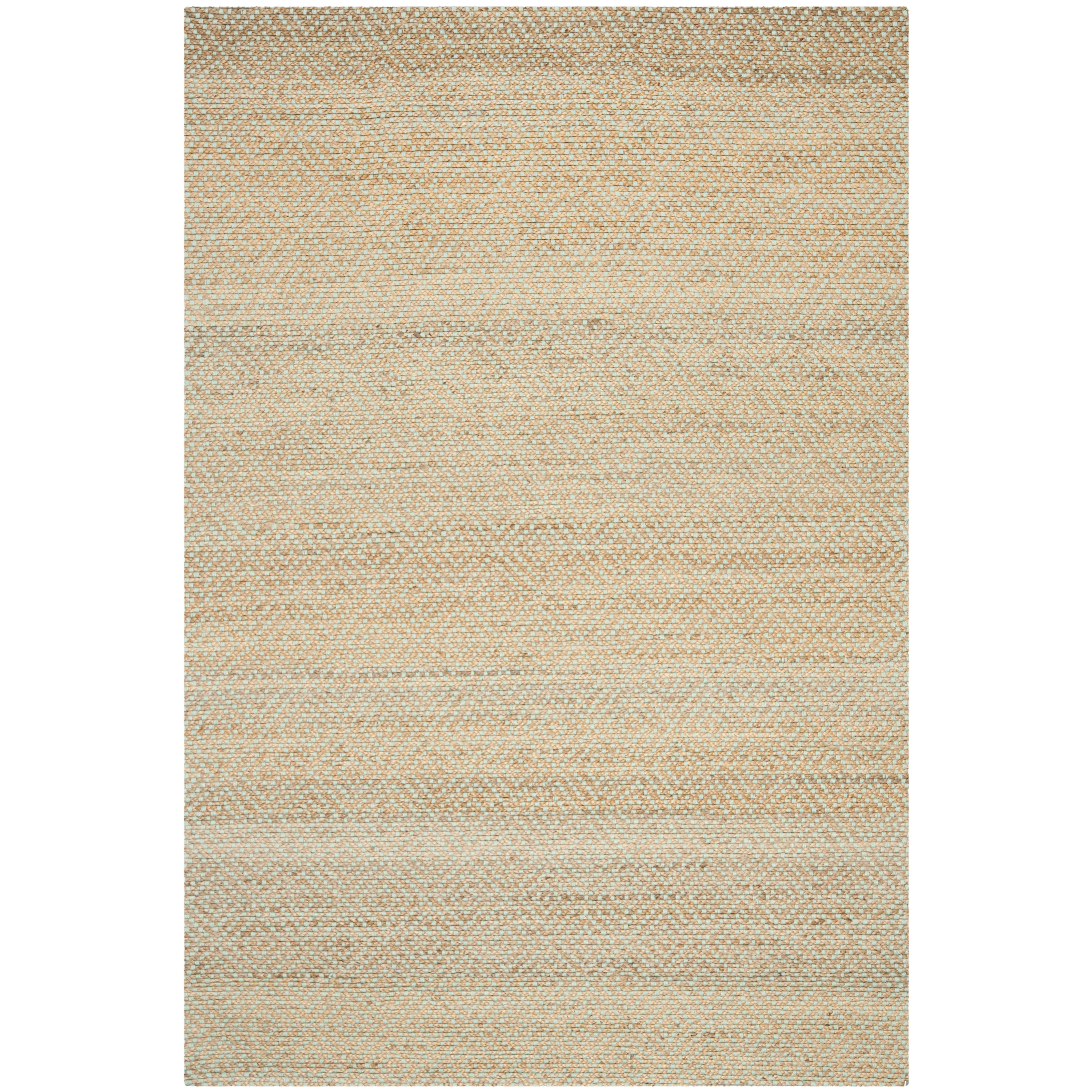 Natural Fiber Natural/Mint Green Indoor Area Rug Wayfair