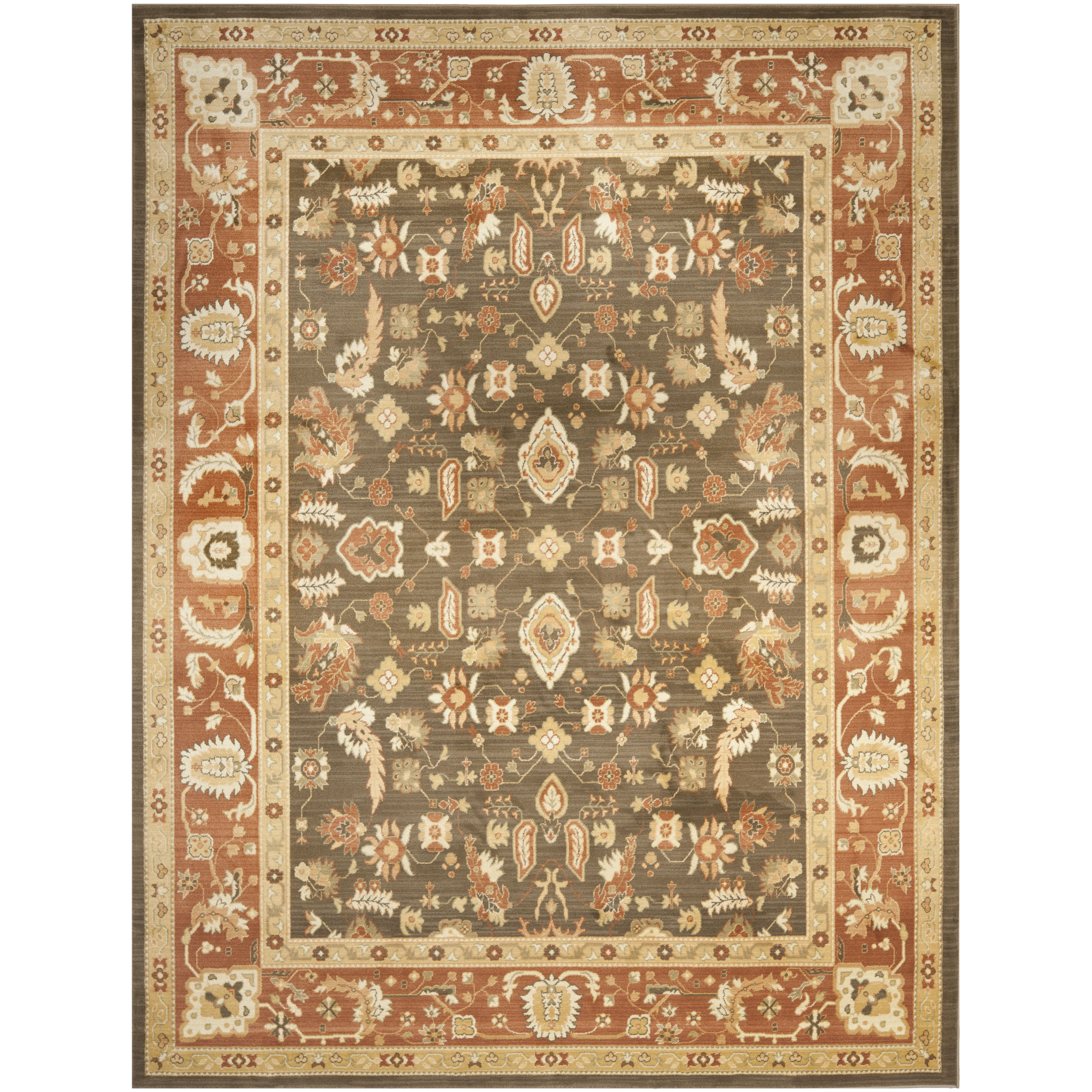Safavieh Heirloom Brown/Rust Floral Area Rug & Reviews Wayfair