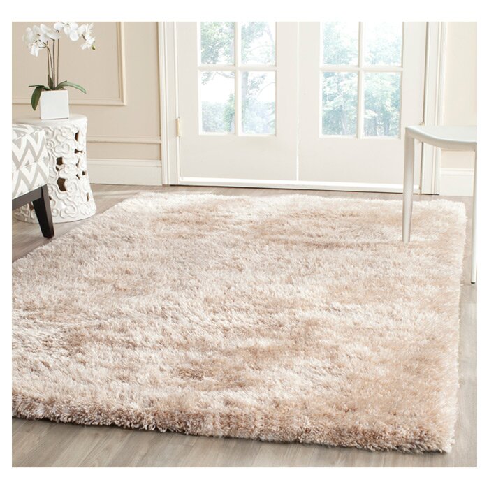 Safavieh South Beach Champagne Shag Area Rug & Reviews | Wayfair