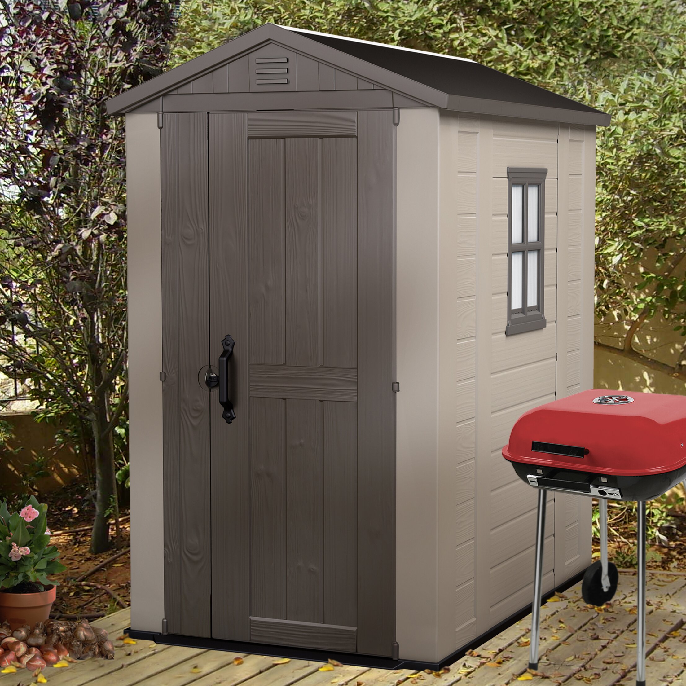 Keter Factor 6 Ft. W x 4 Ft. D Resin Storage Shed 