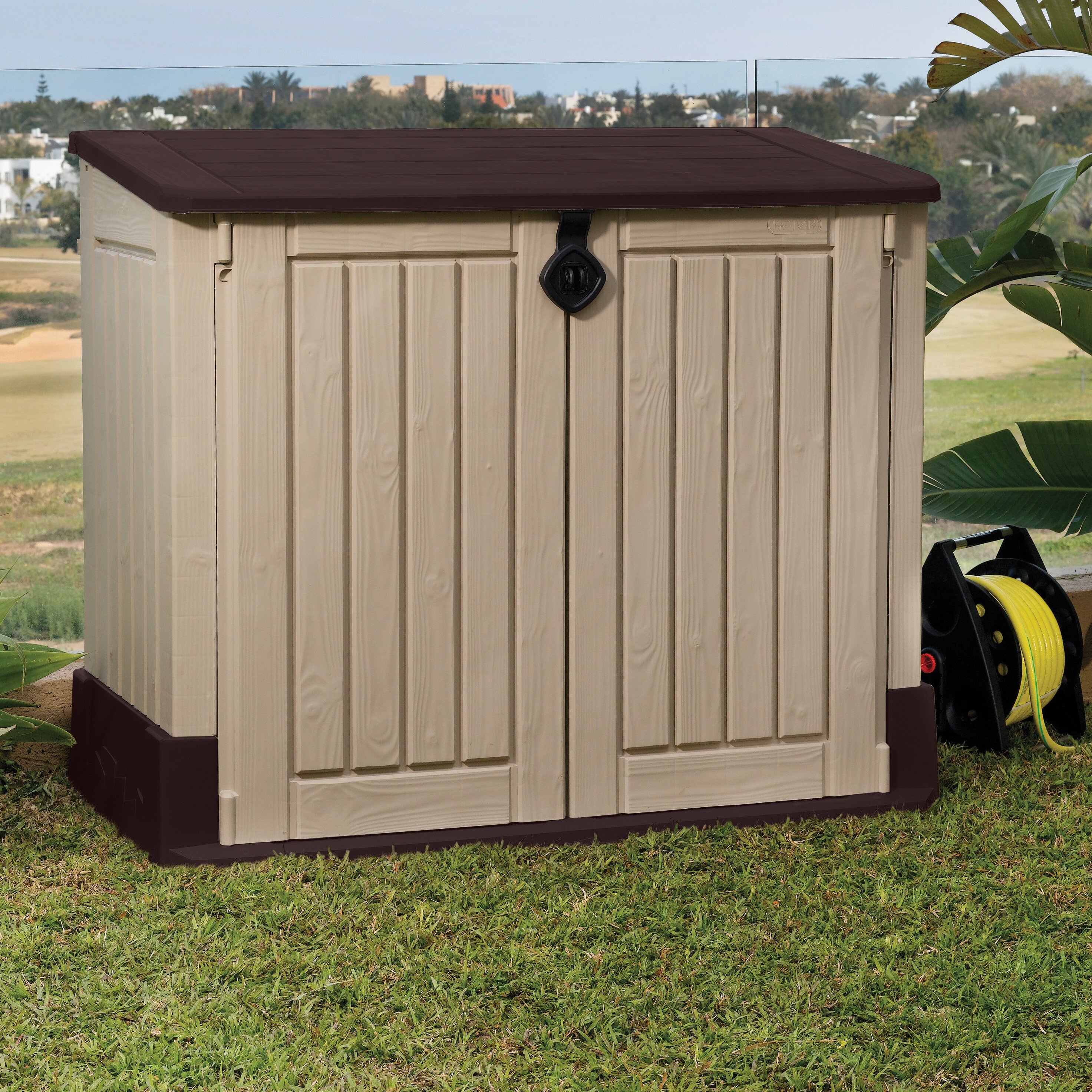 Keter Woodland 4 Ft. W x 2 Ft. D Plastic Garden Shed & Reviews Wayfair