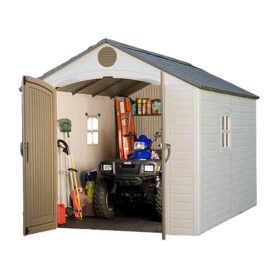 Lifetime 8 Ft. W x 12 Ft. D Plastic Storage Shed &amp; Reviews ...