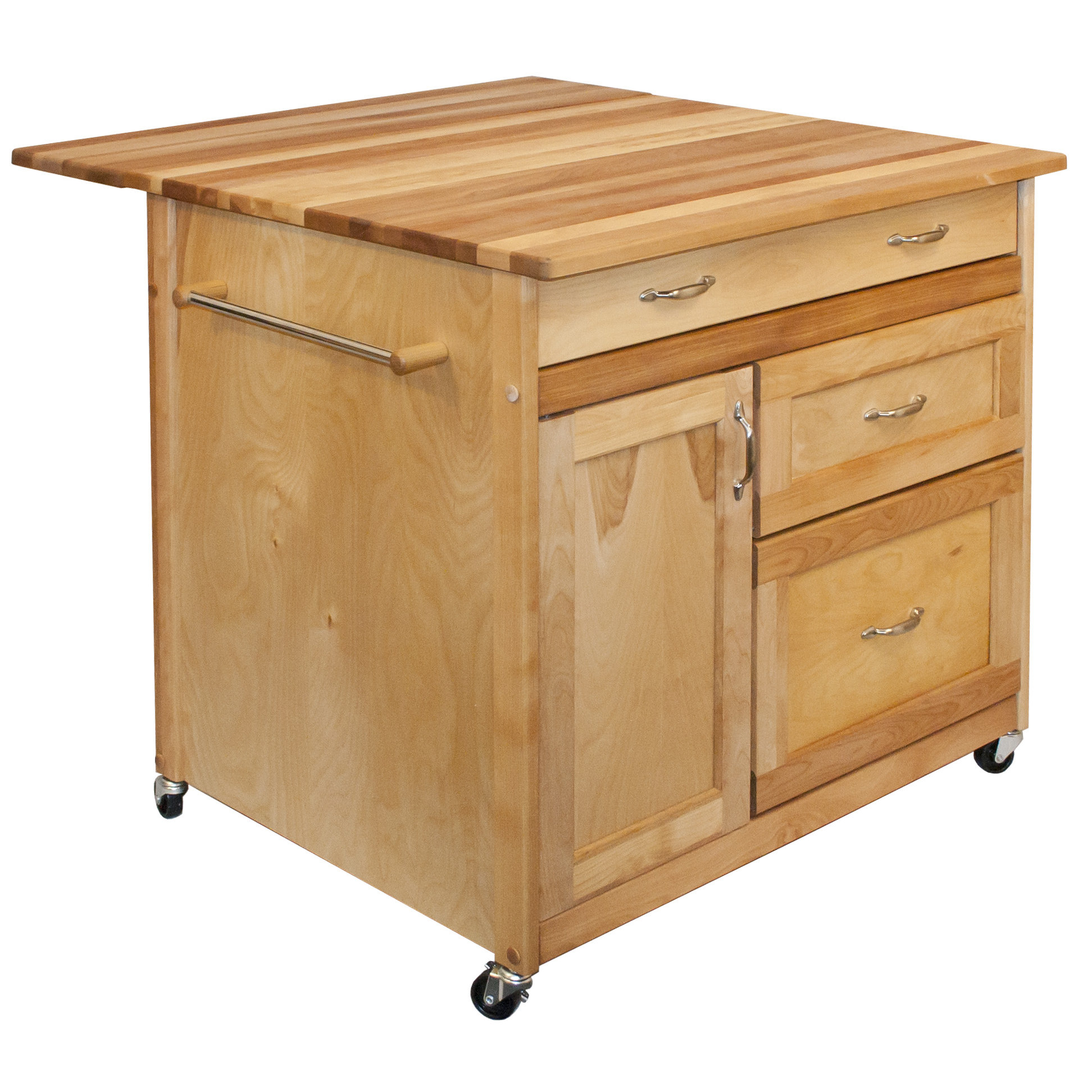 Catskill Craftsmen Kitchen Island with Butcher Block Top ...