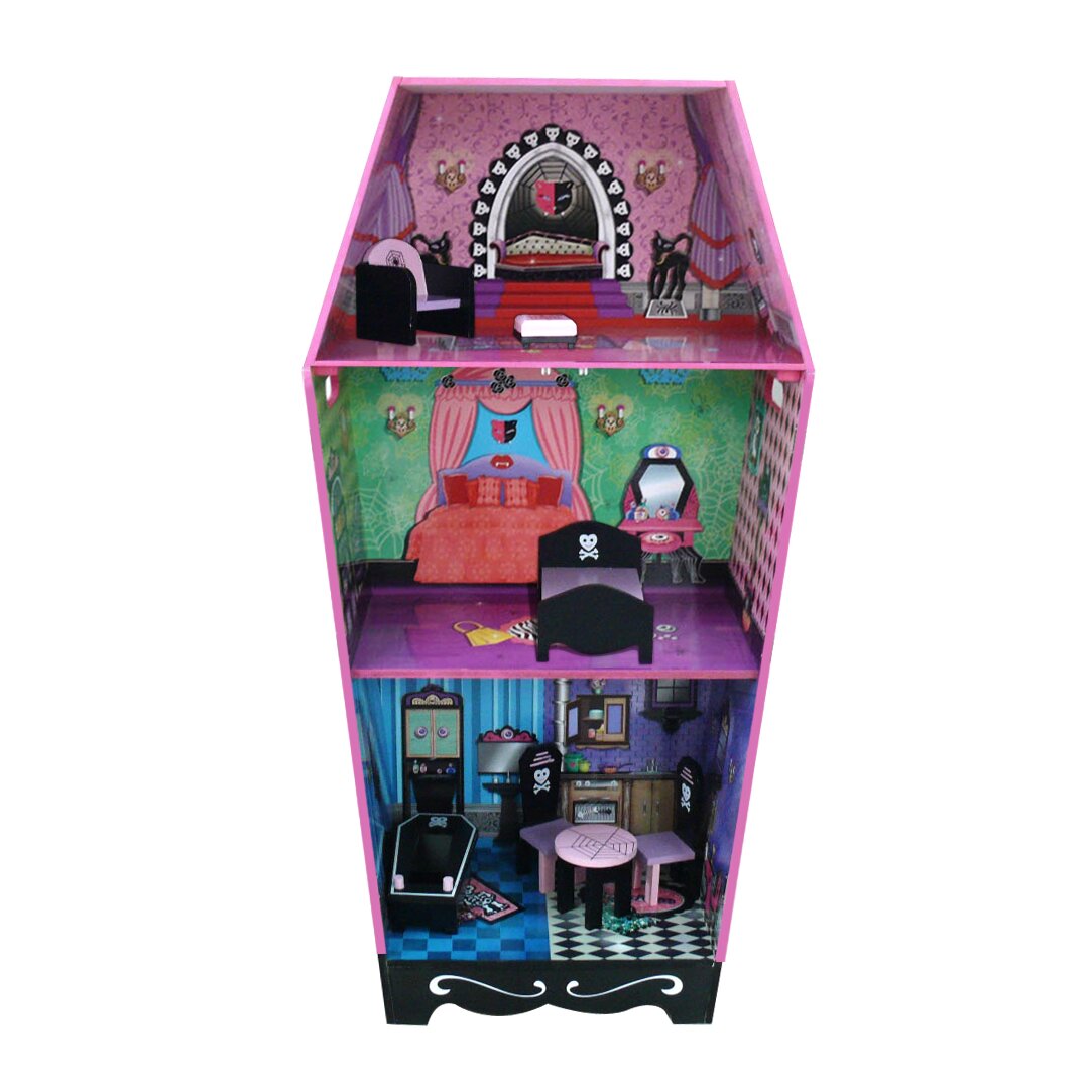 monster high coffin doll house