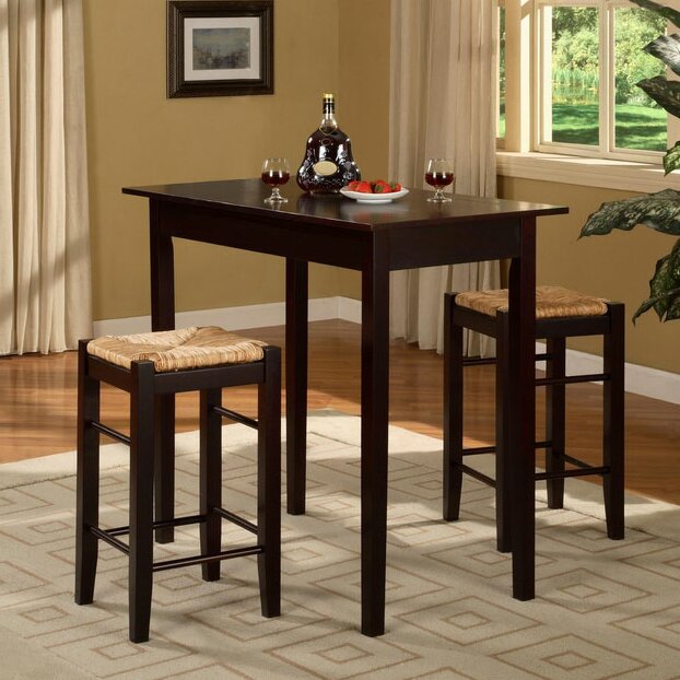 August Grove Russell 3 Piece Counter Height Dining Set & Reviews | Wayfair