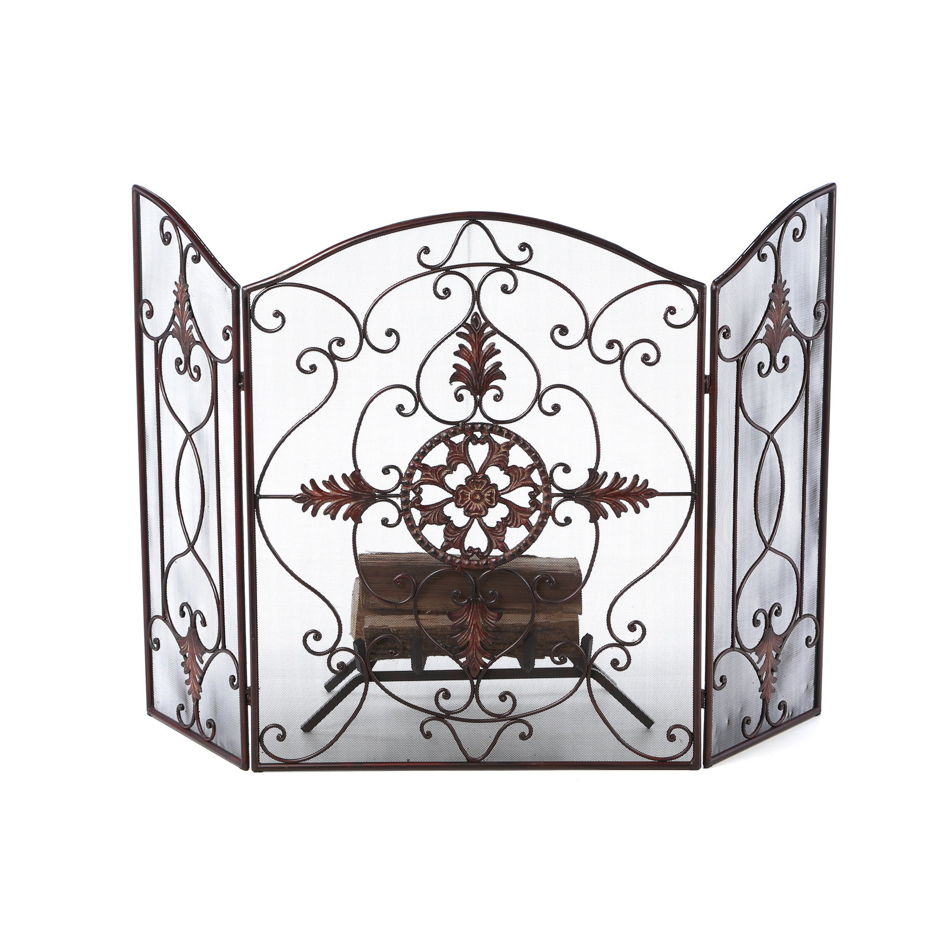Uttermost Egan 3 Panel Wrought Iron Fireplace Screen & Reviews Wayfair