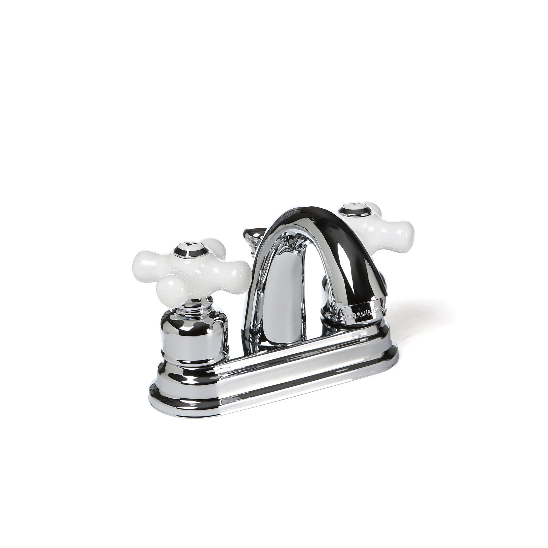 Chicago Centerset Bathroom Sink Faucet with Double Porcelain Cross