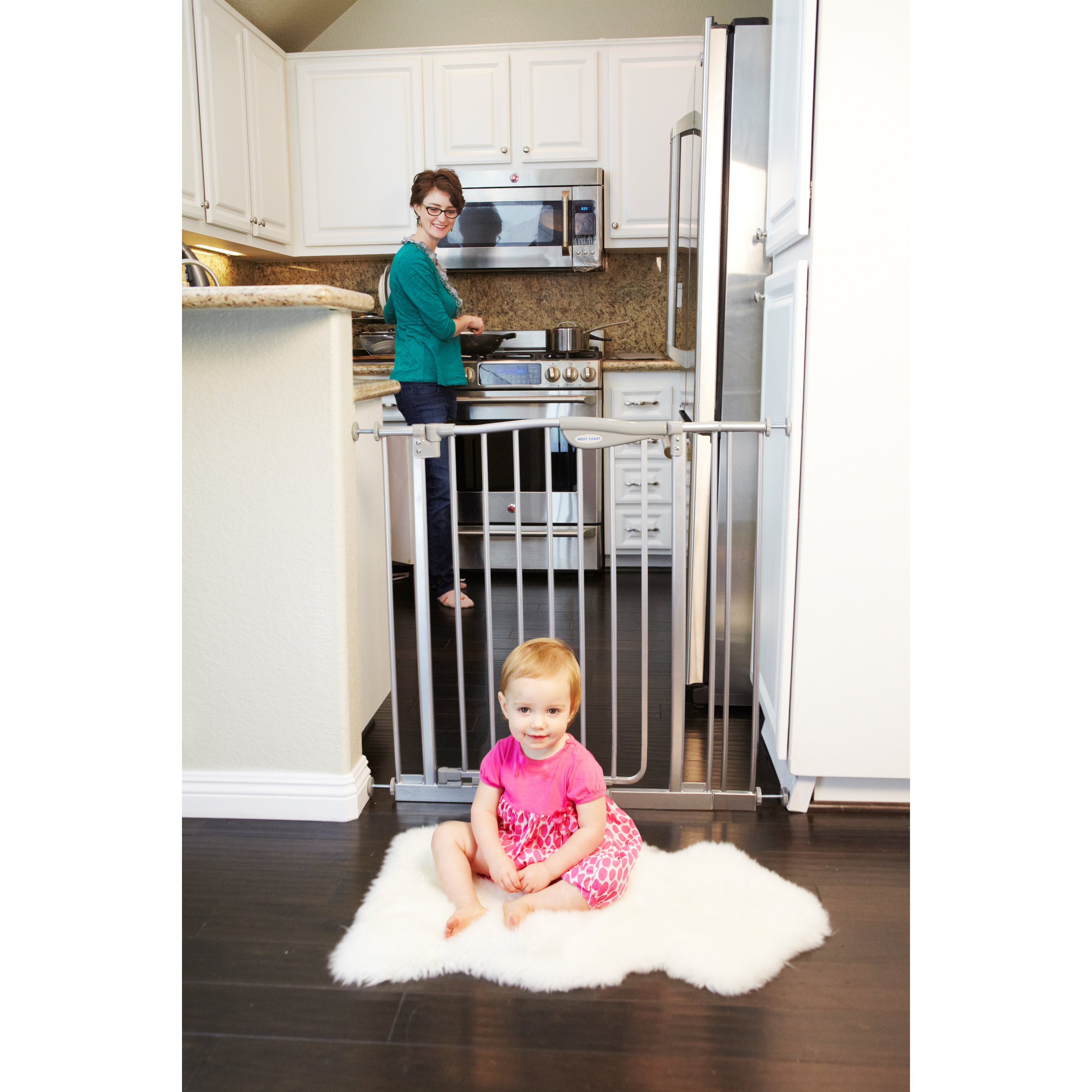 Tall Metal Auto Close Safety Gate with 4 Extension Wayfair