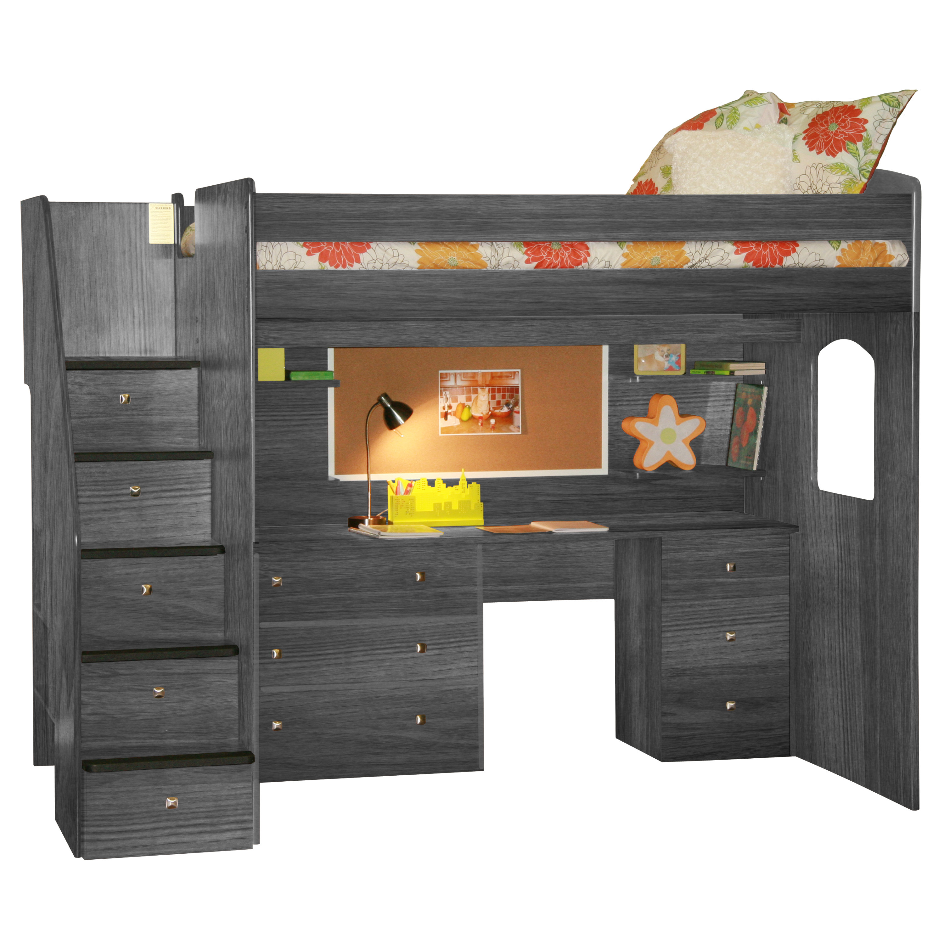 Utica Loft Bed with Storage Wayfair