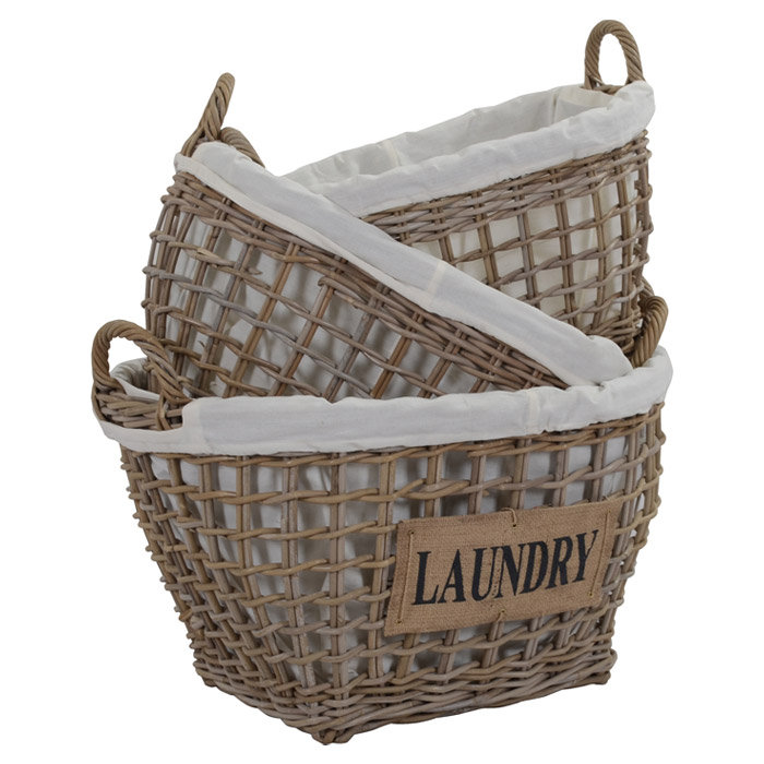 3 Piece Laundry Storage Basket Set Wayfair