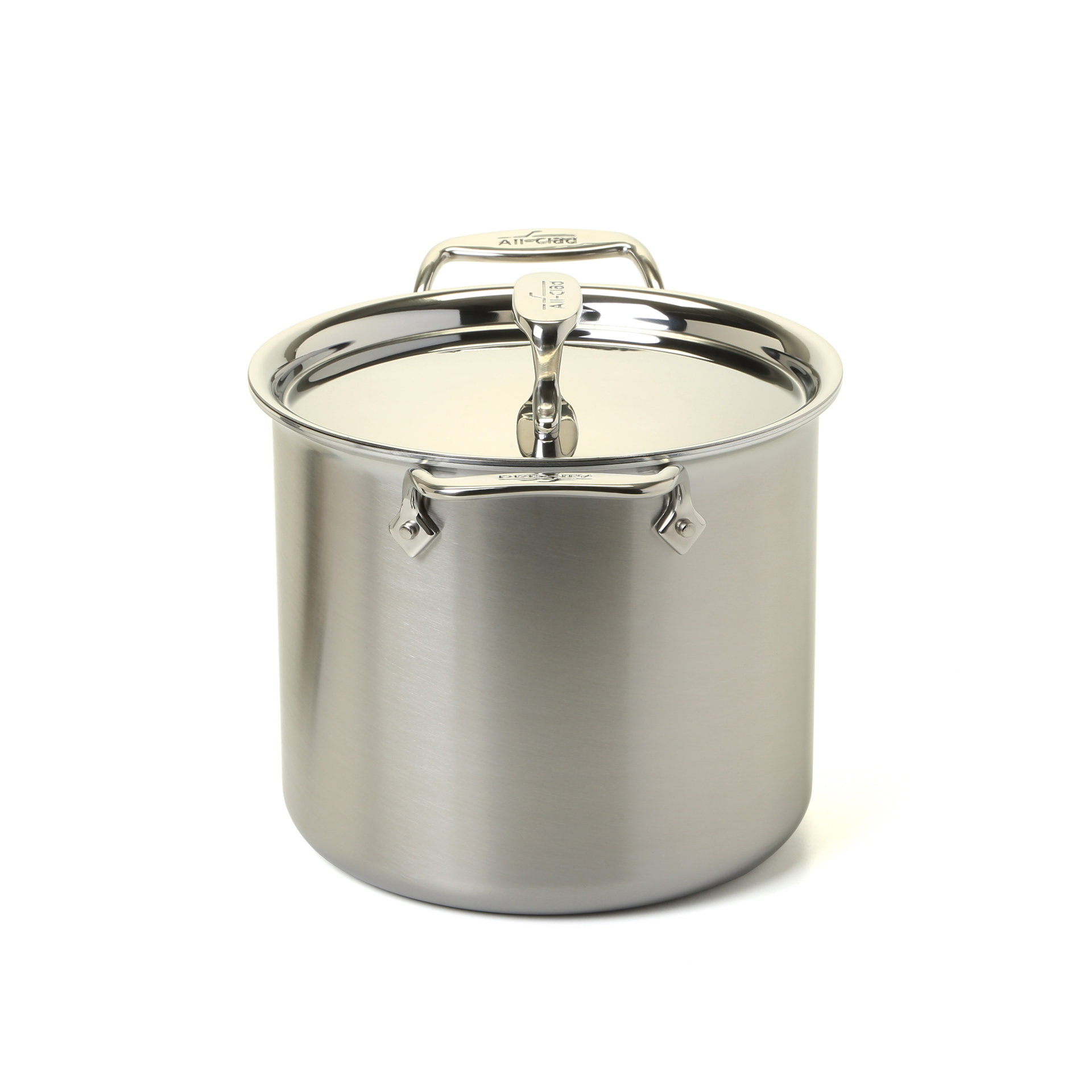 AllClad d5 Brushed Stainless Steel 7 Qt. Tall Stock Pot with Lid