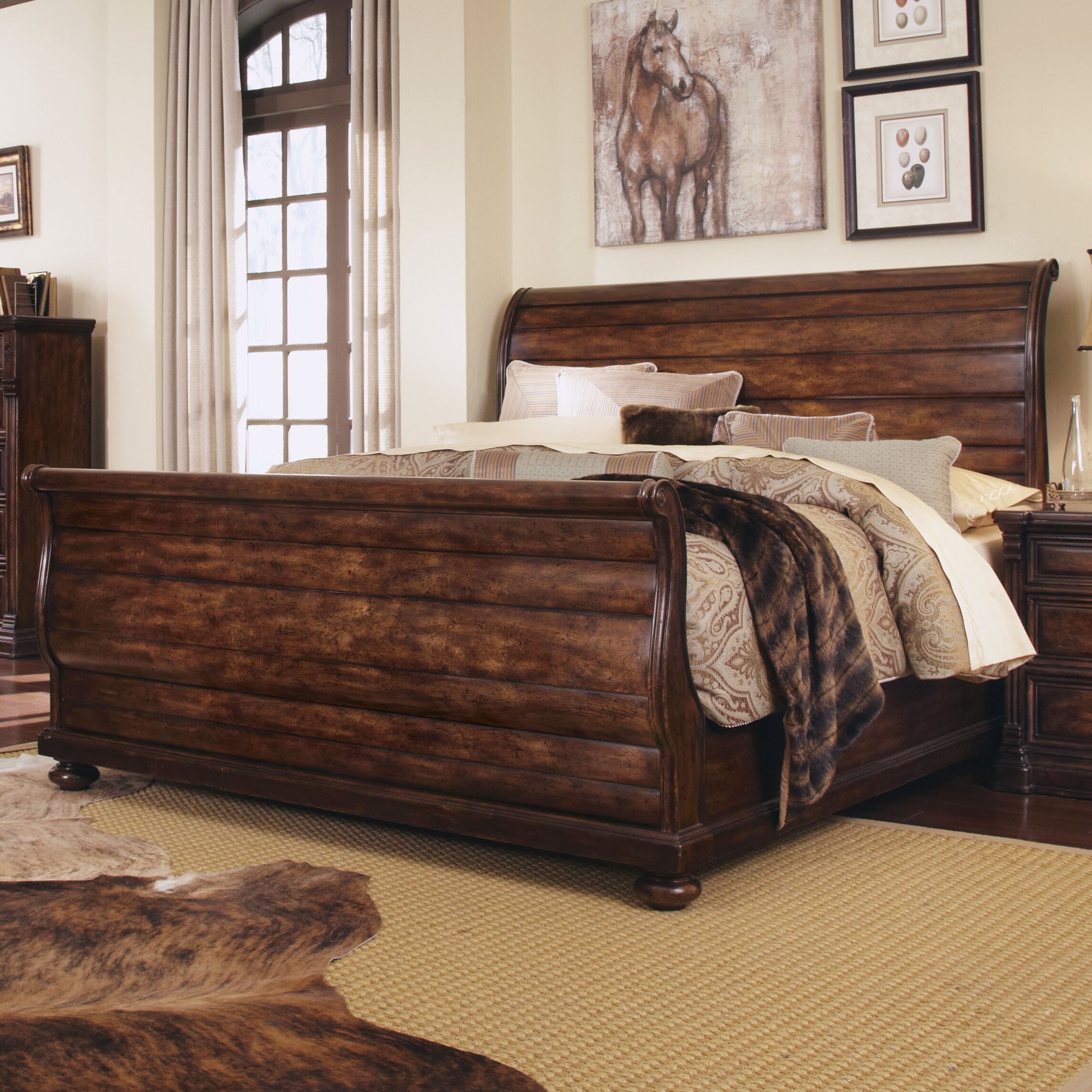 Whiskey Sleigh Bed | Wayfair