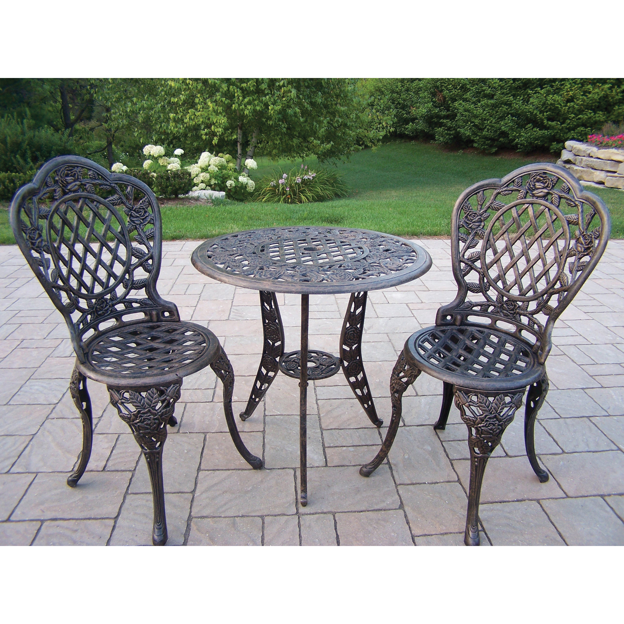 Oakland Living Tea Rose 3 Piece Bistro Set & Reviews | Wayfair Oakland Living Tea Rose 3 Piece Bistro Set & Reviews | Wayfair on Oakland Living Bistro Set id=59656