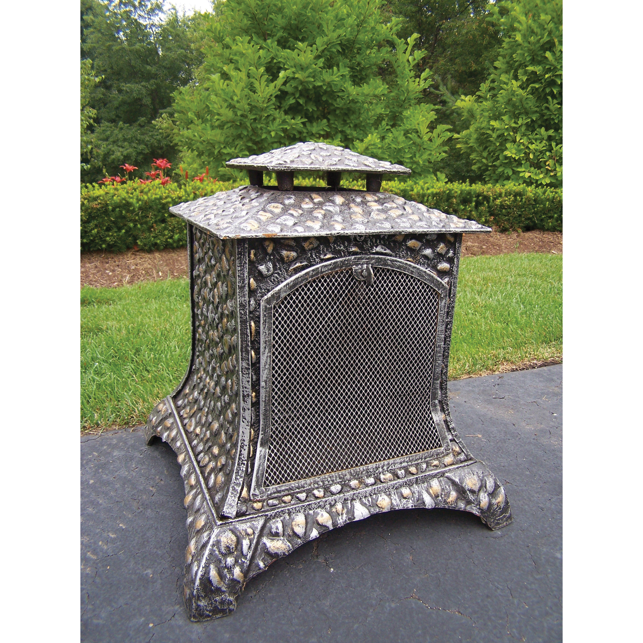 Rock Cast Iron / Steel Wood Chiminea | Wayfair