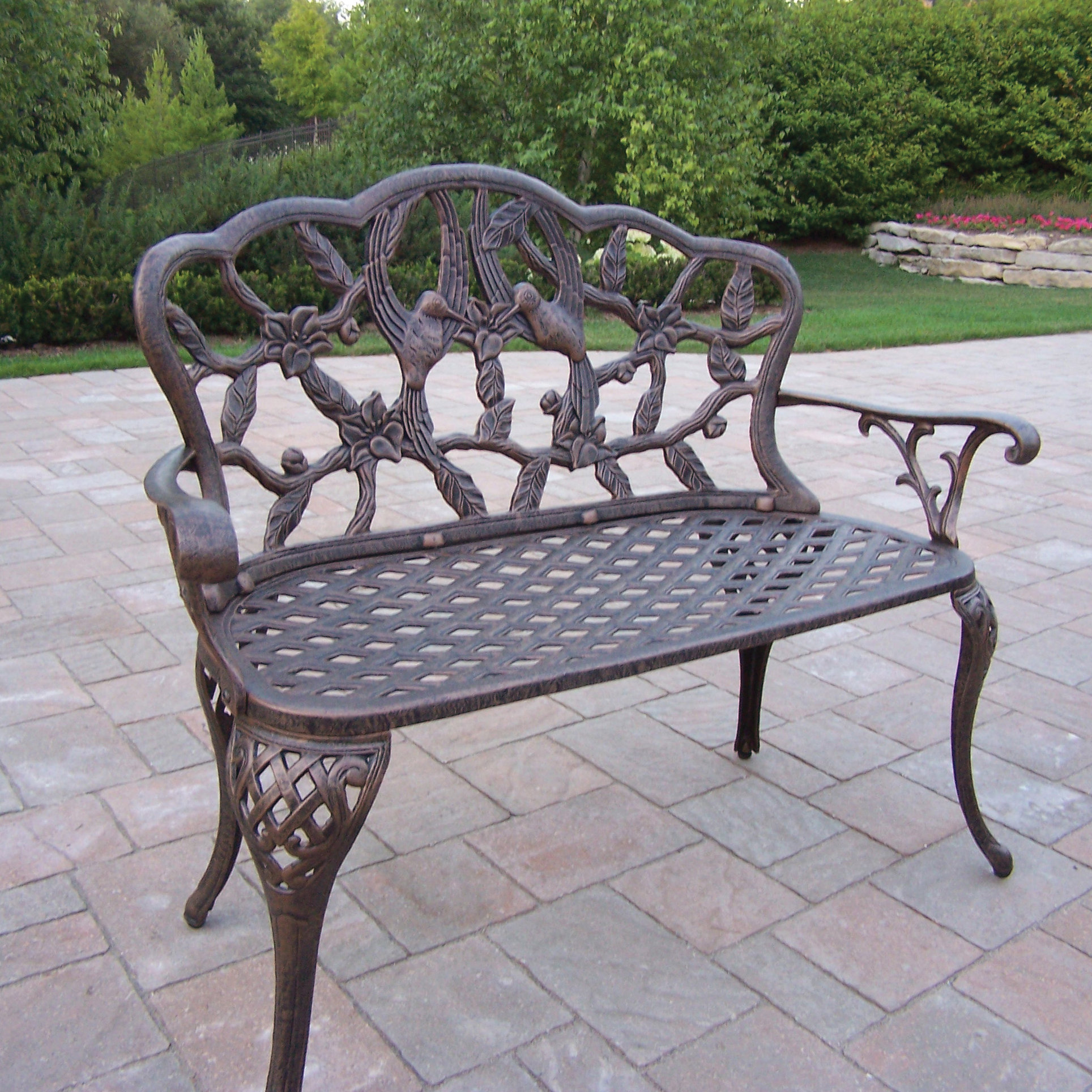 Hummingbird Aluminum Garden Bench | Wayfair