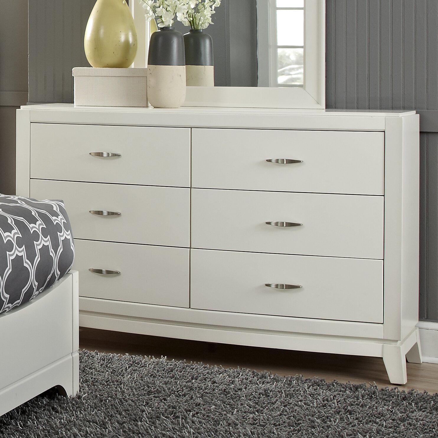 Liberty Furniture 6 Drawer Dresser with Mirror & Reviews | Wayfair