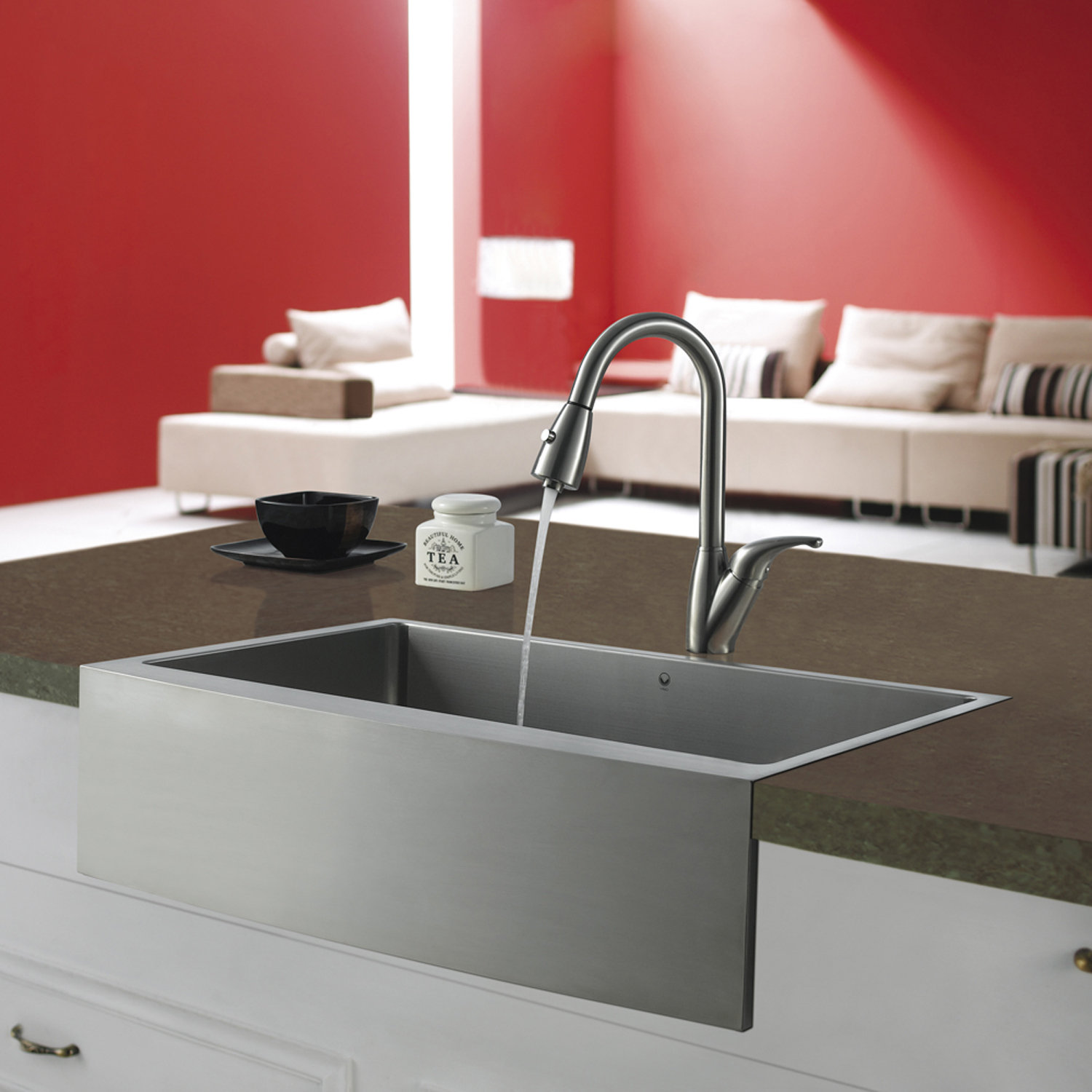 Vigo 33 inch Farmhouse Apron Single Bowl 16 Gauge Stainless Steel Kitchen Sink & Reviews Wayfair