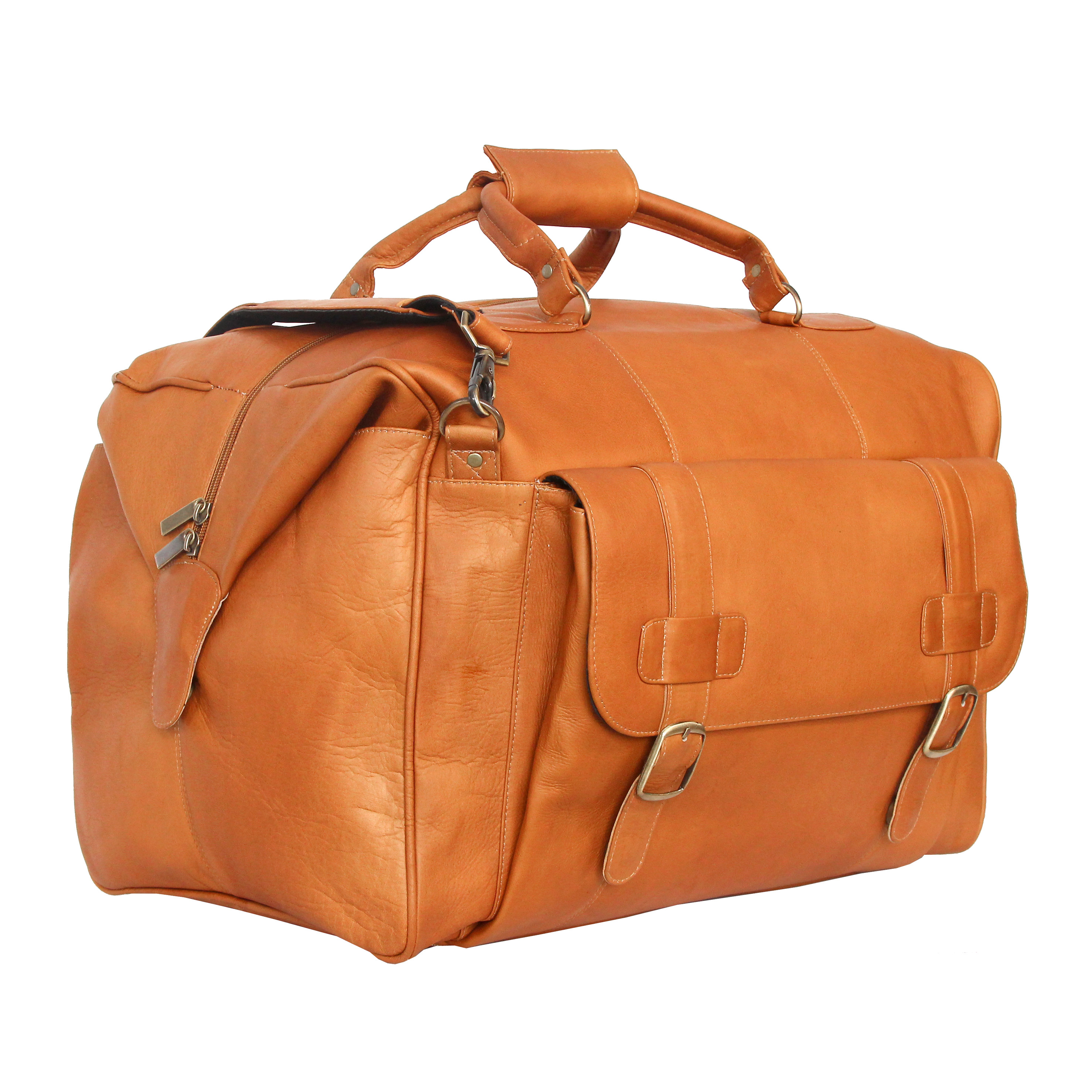David King 19" Leather Laptop Weekender Duffel & Reviews Wayfair