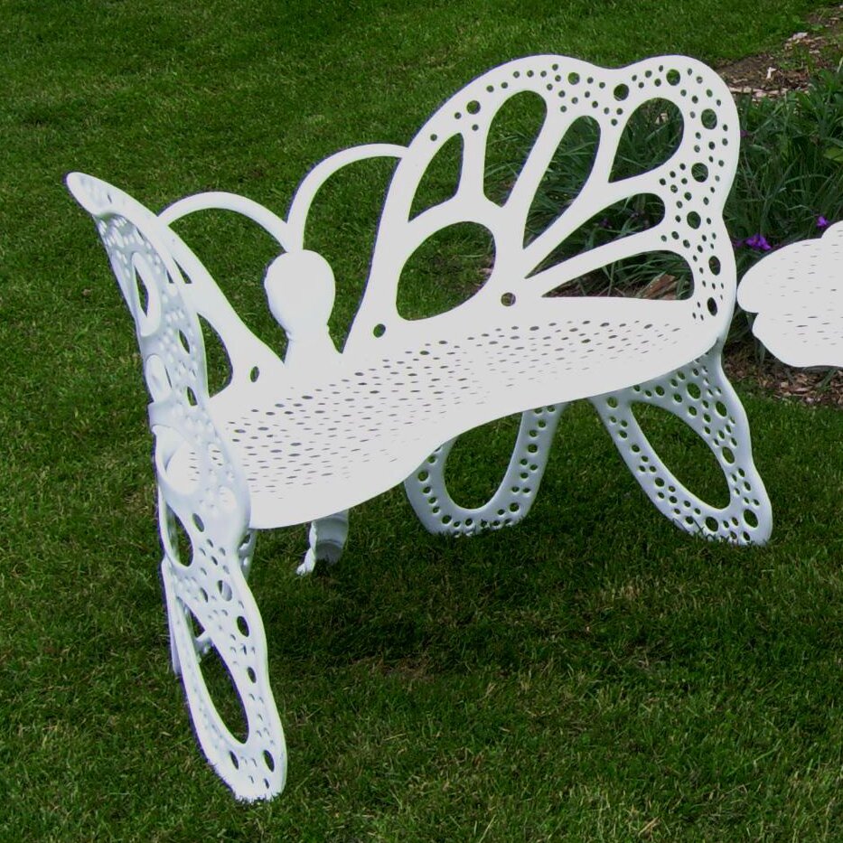 Flowerhouse Butterfly Aluminum Garden Bench & Reviews