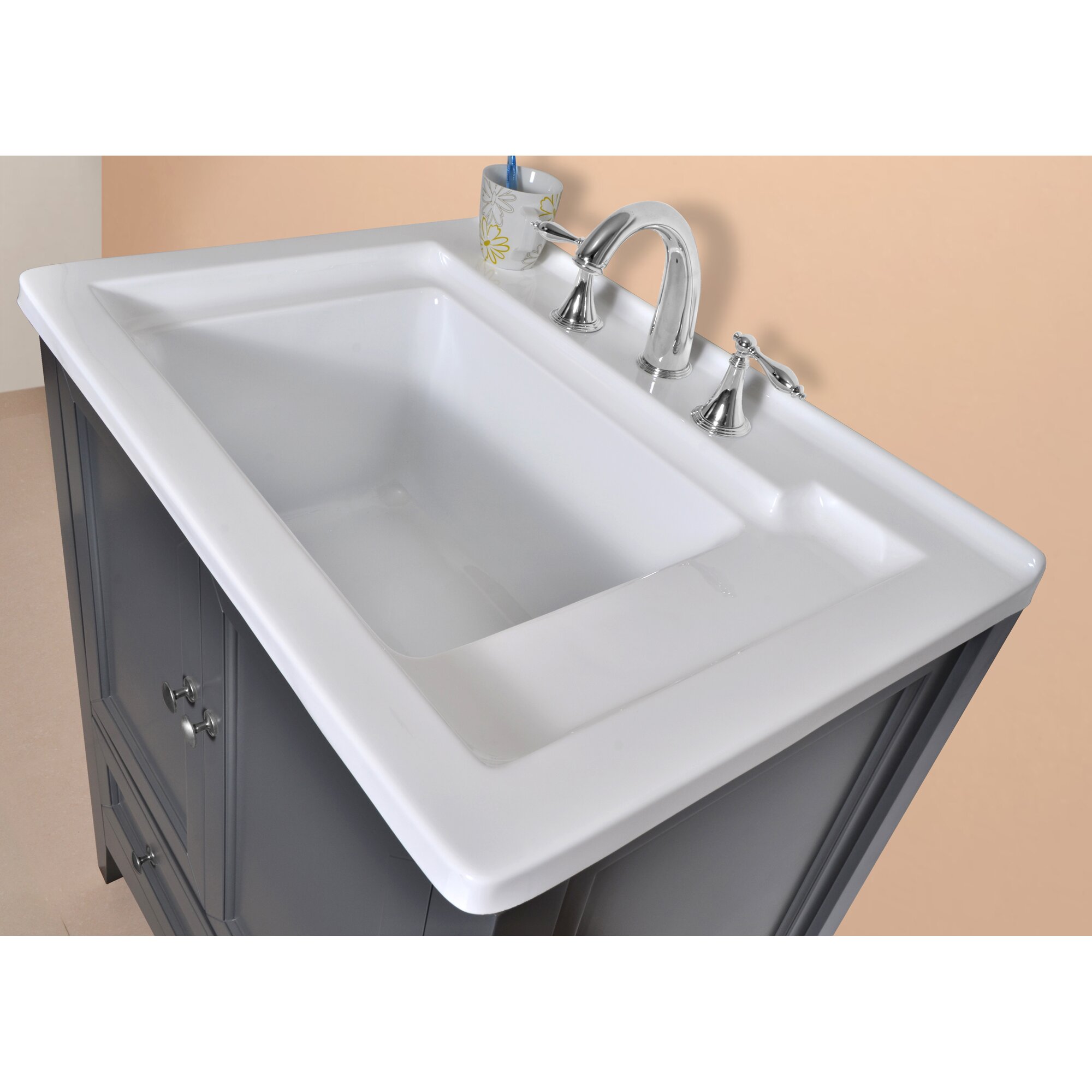 Stufurhome 30.5 X 22 Single Laundry Sink GM Y01W 
