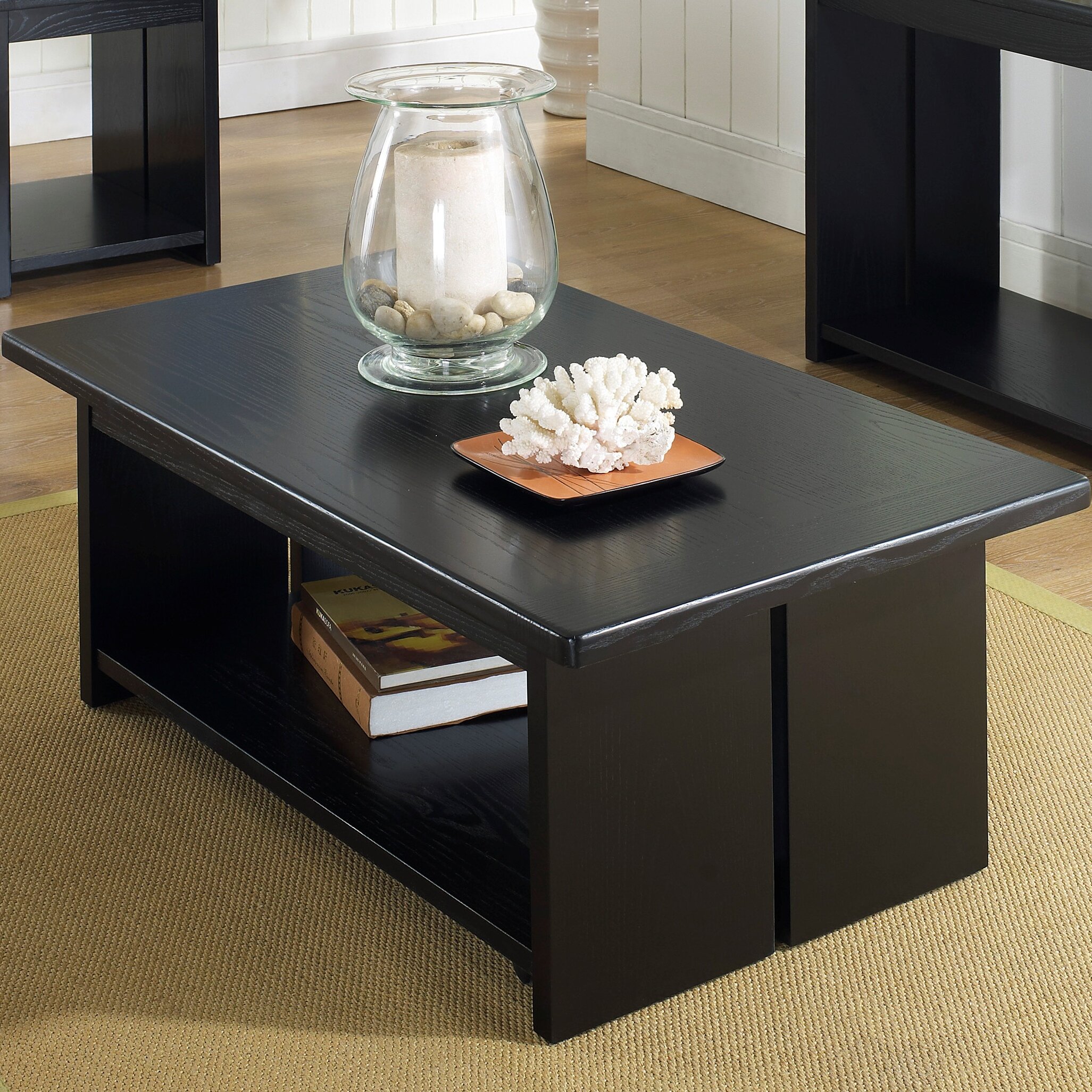 Somerton Dwelling Ebony Coffee Table & Reviews | Wayfair