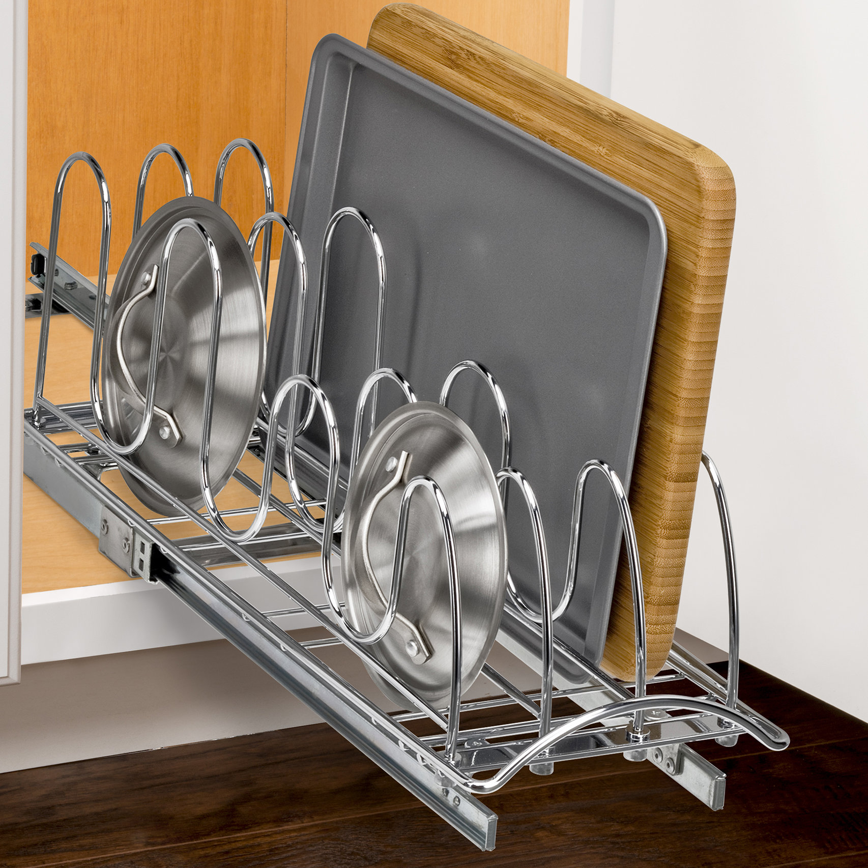 Lynk Professional Roll Out Pan Lid Holder Pull Out Kitchen