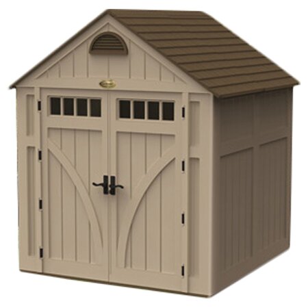 Suncast 7 Ft. W x 7 Ft. D Highland Resin Storage Shed ...