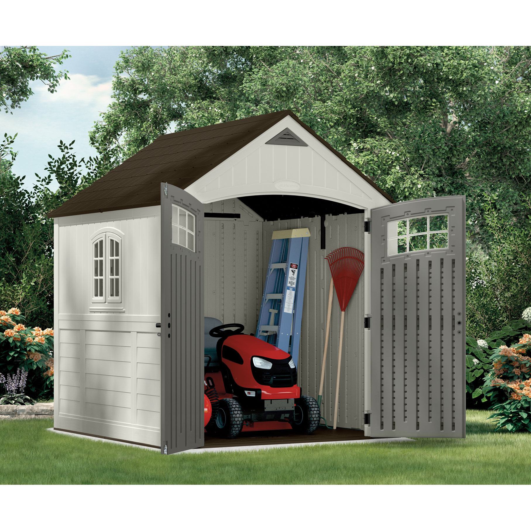 Cascade 7 Ft. W x 7 Ft. D Resin Storage Shed Wayfair.ca