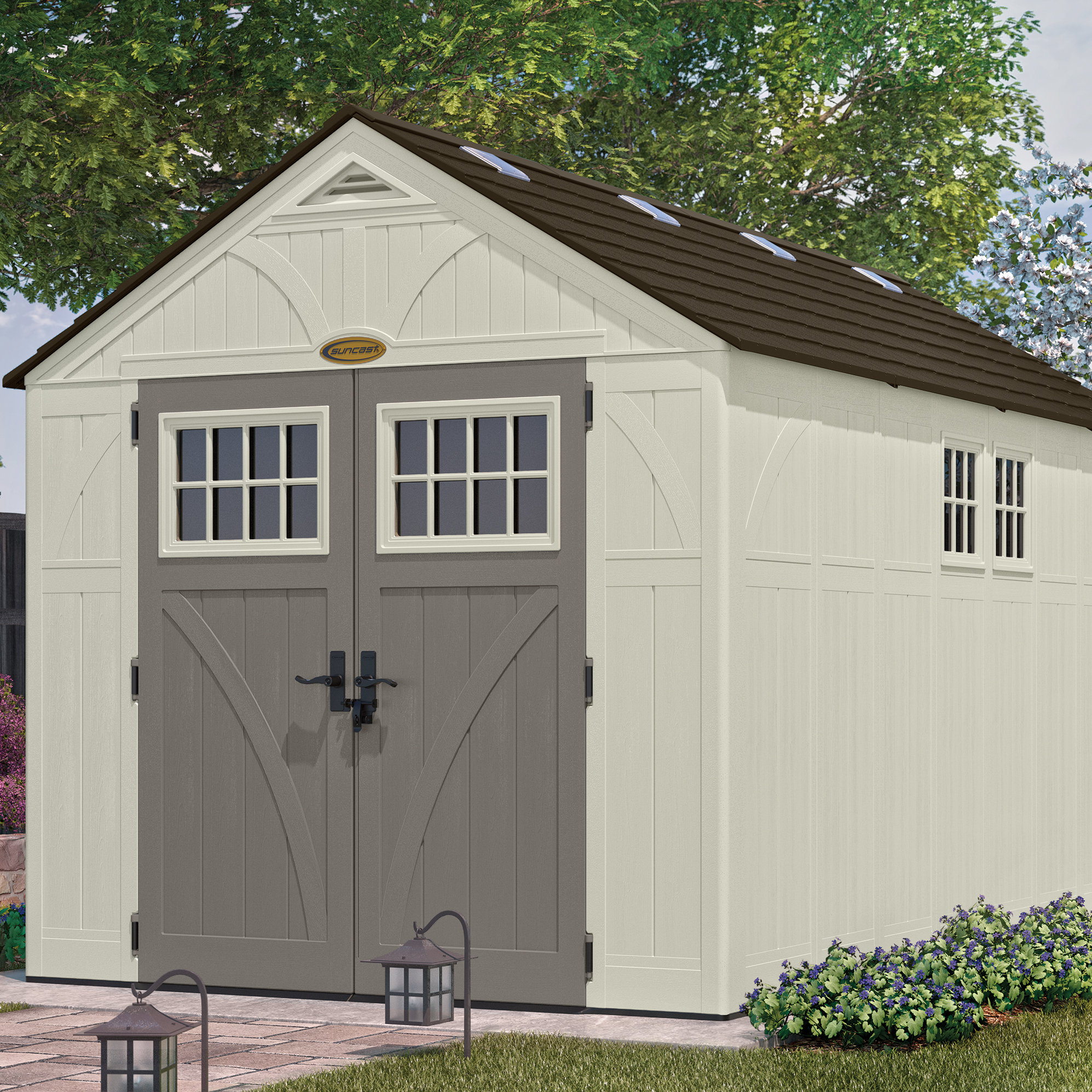 Suncast Tremont 8 Ft. x 13 Ft. D Resin Storage Shed & Reviews | Wayfair