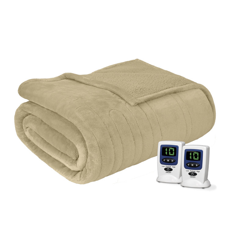 Beautyrest Solid Berber Heated Throw Blanket & Reviews Wayfair