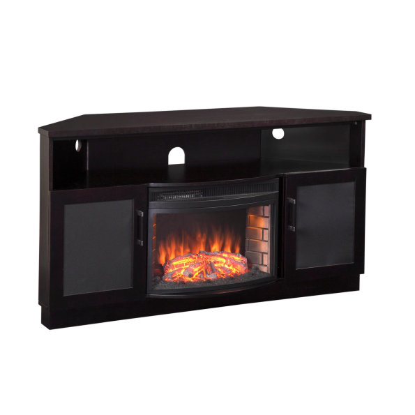 Furnitech TV Stand with Curved Electric Fireplace & Reviews Wayfair