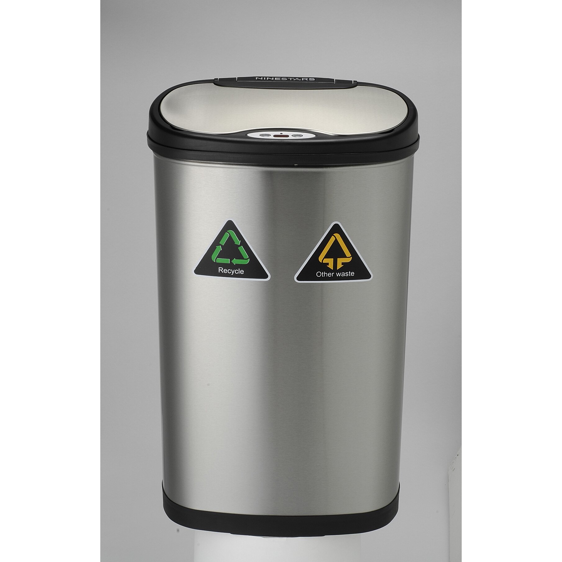 Nine Stars Nine Stars 13.2-Gal Motion Sensor Recycle Trash Can ...