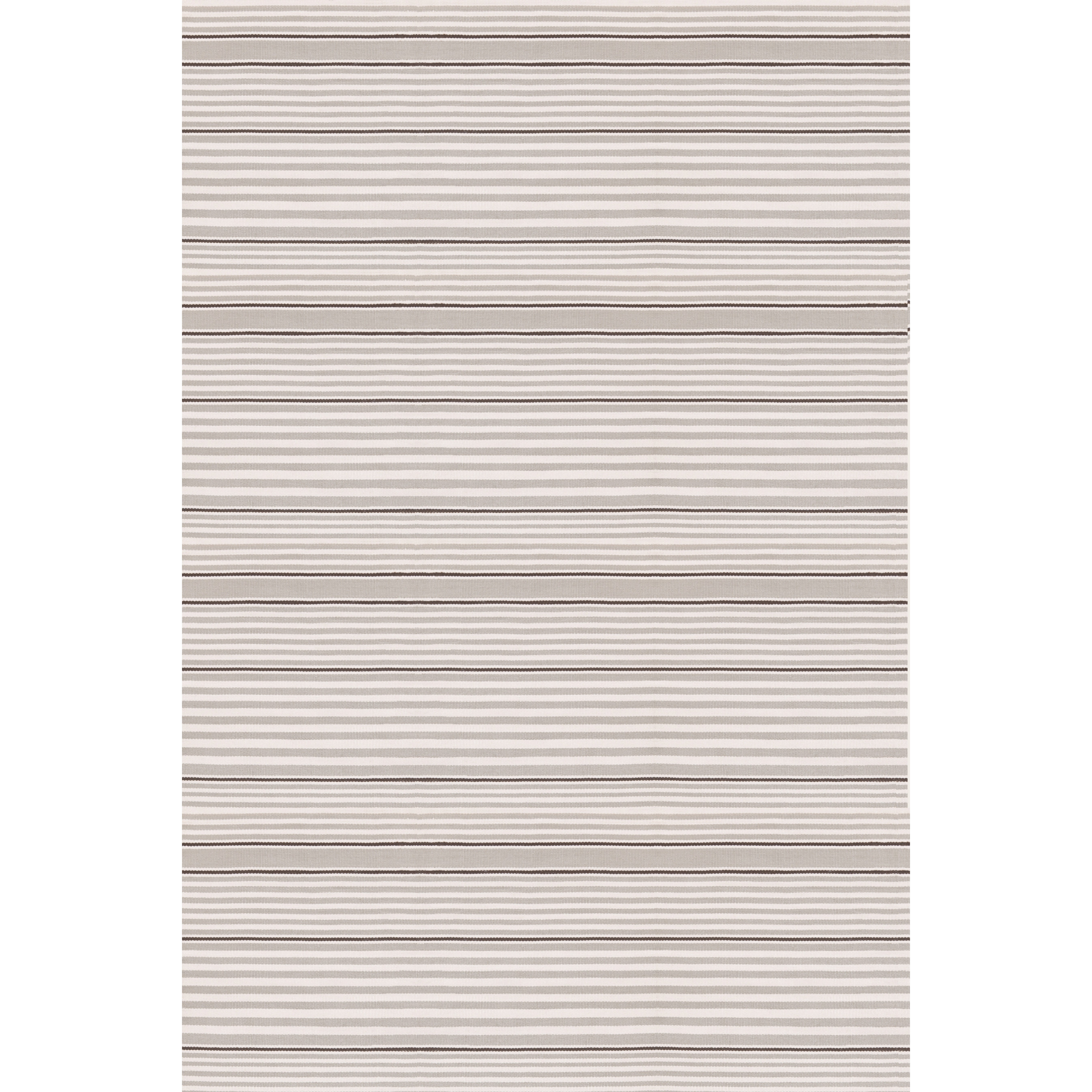 Dash and Albert Rugs Rugby Platinum Striped Indoor/Outdoor Area Rug