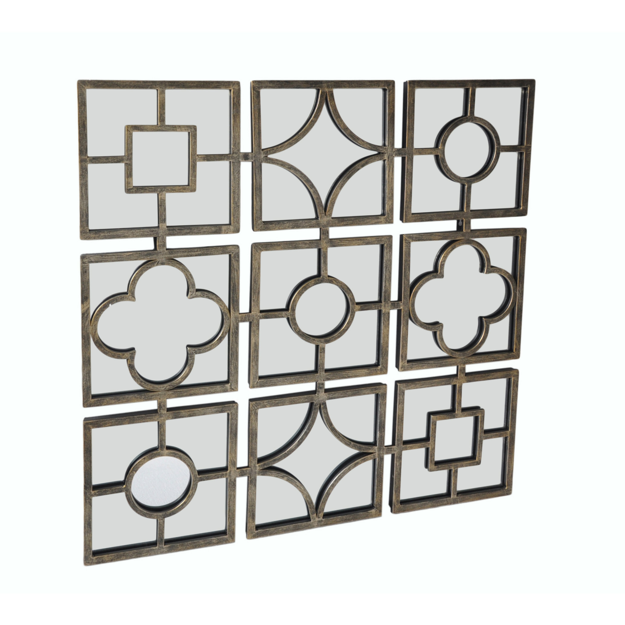 Metal Design 9 Small Square Mirrors Wall Decor Wayfair
