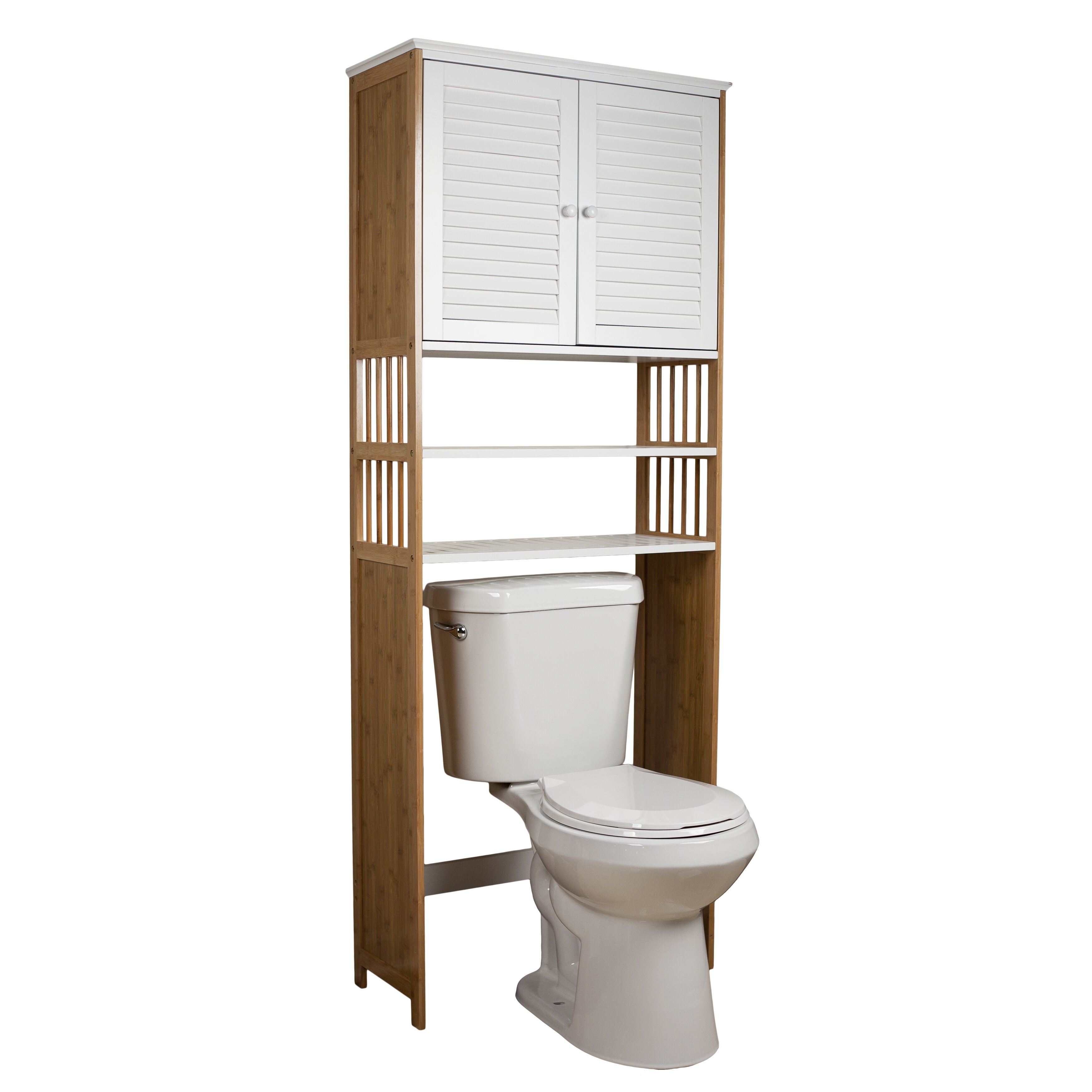 Bamboo Bathroom 27" x 71" Free Standing Over the Toilet ...