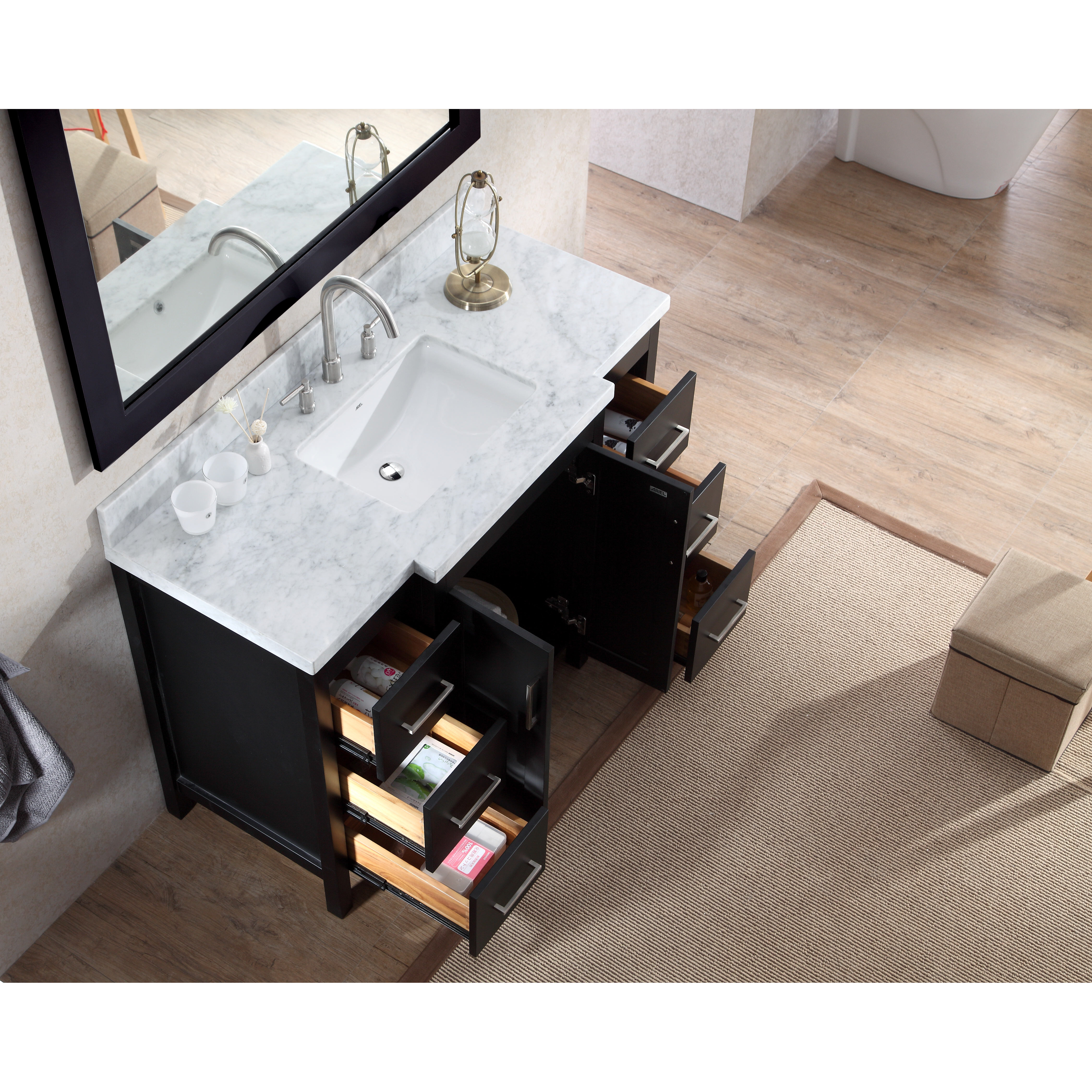 Ariel Bath Hollandale 49" Single Sink Vanity Set with Mirror & Reviews