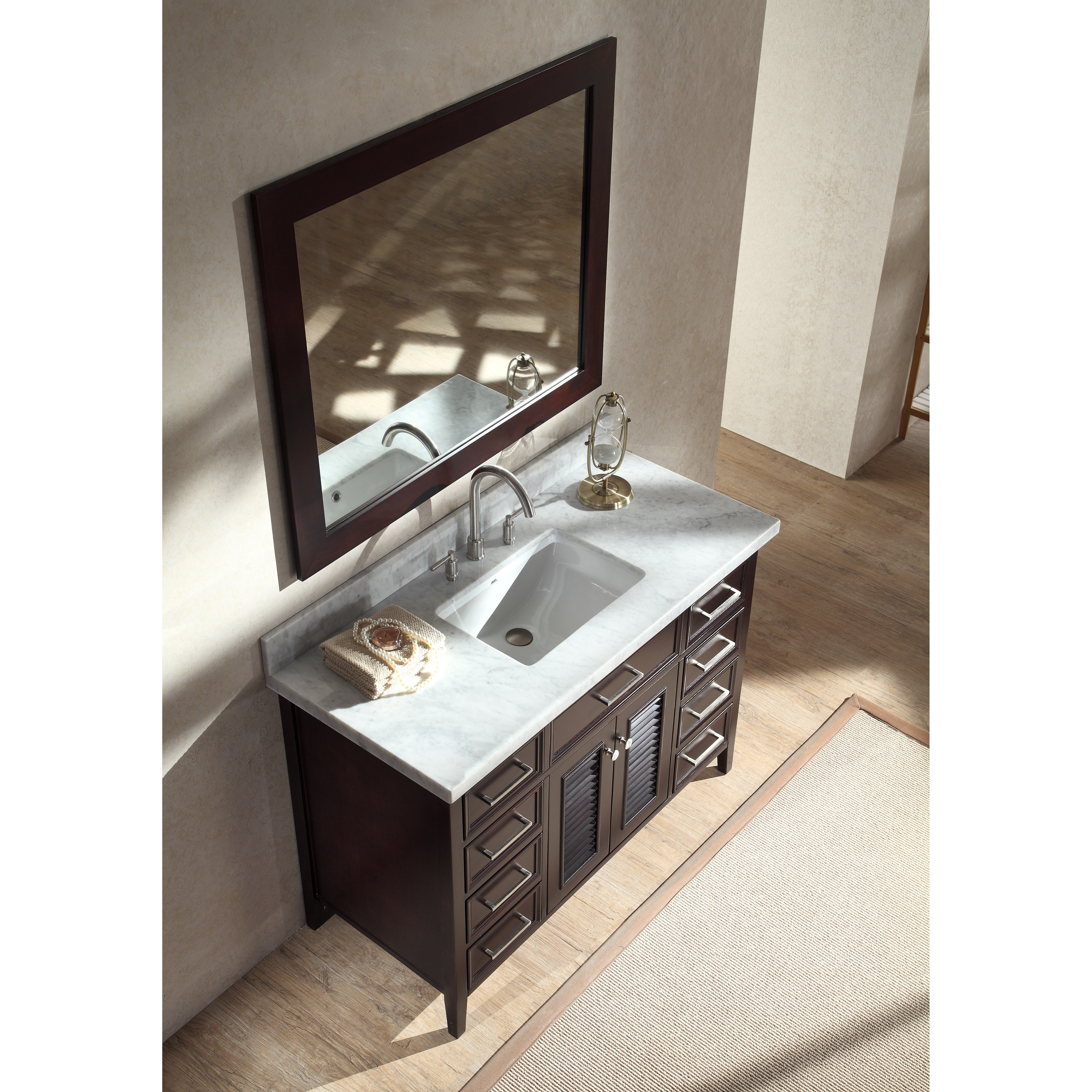Ariel Bath Kensington 49" Single Bathroom Vanity Set with Mirror