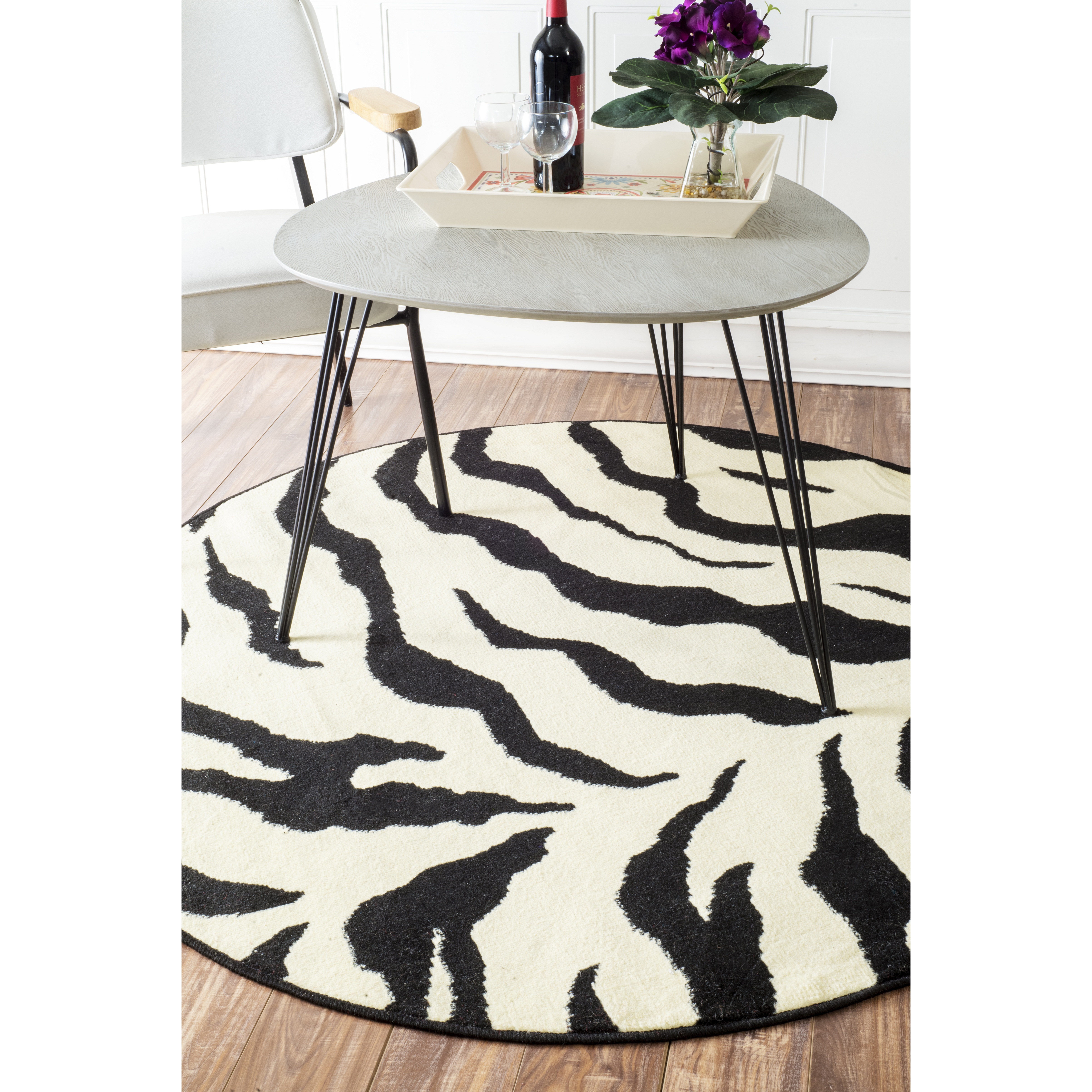 nuLOOM Earth Zebra Print Black & Ivory Area Rug & Reviews Wayfair