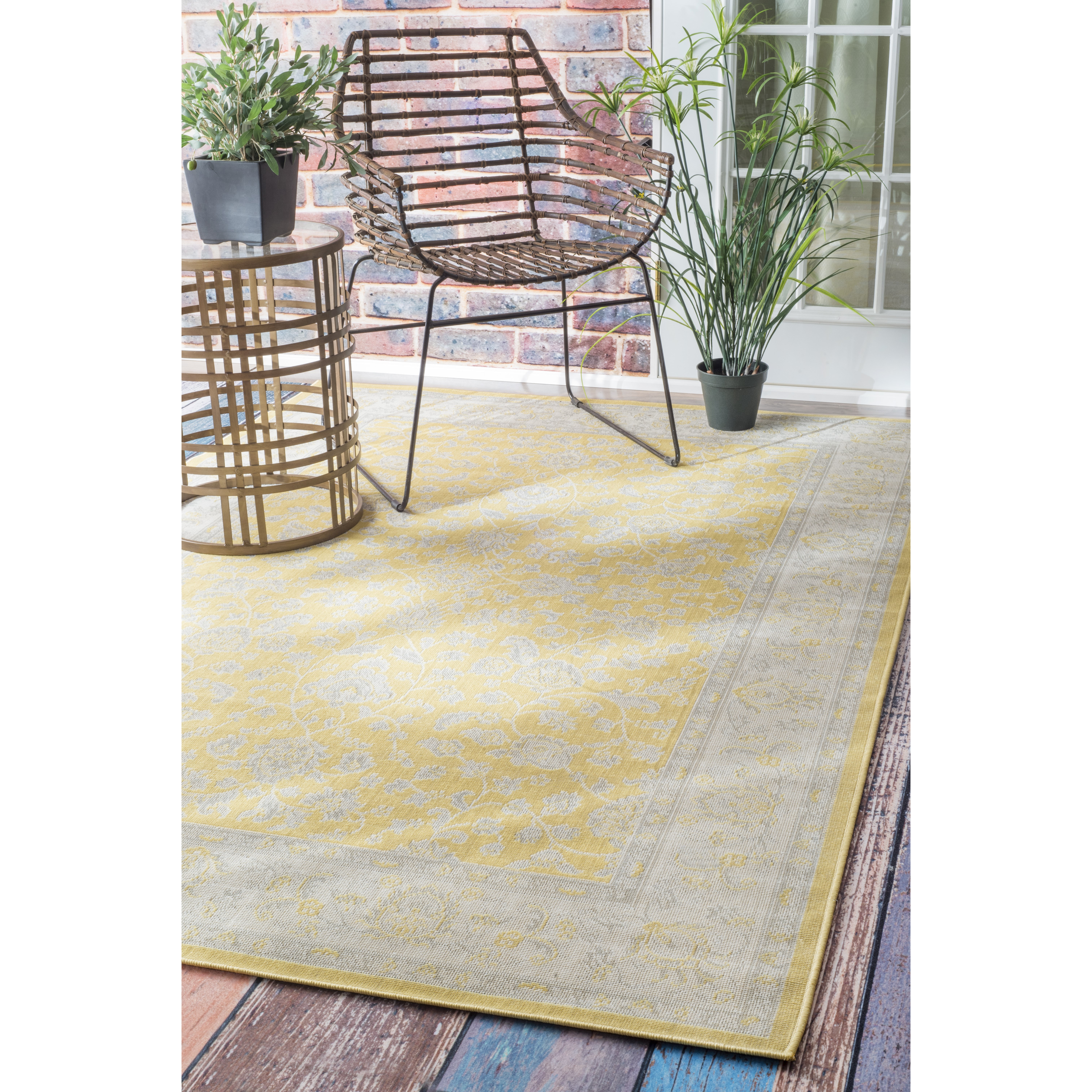 nuLOOM Everett Yellow Indoor/Outdoor Area Rug & Reviews Wayfair