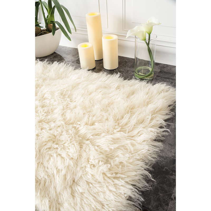 Flokati Natural Area Rug Wayfair