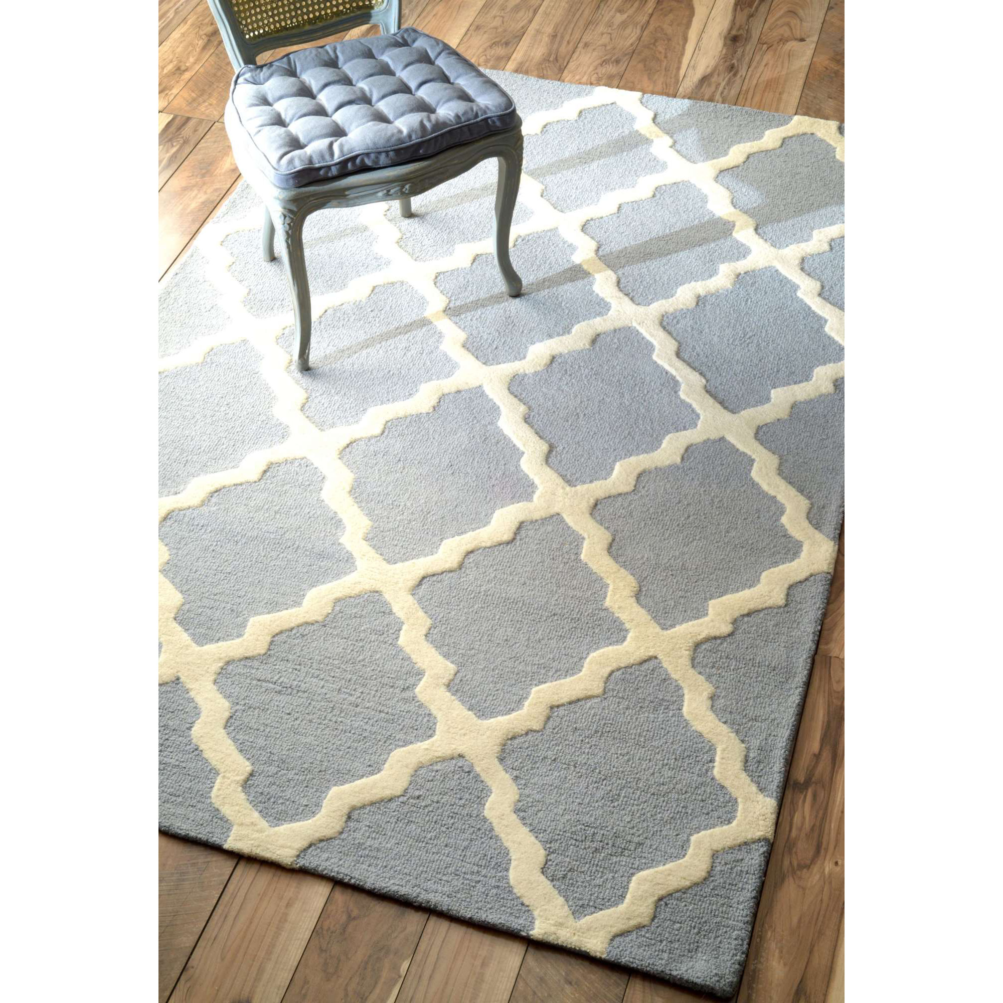 Marbella Moroccan Trellis Spa Kilim Blue Area Rug Wayfair