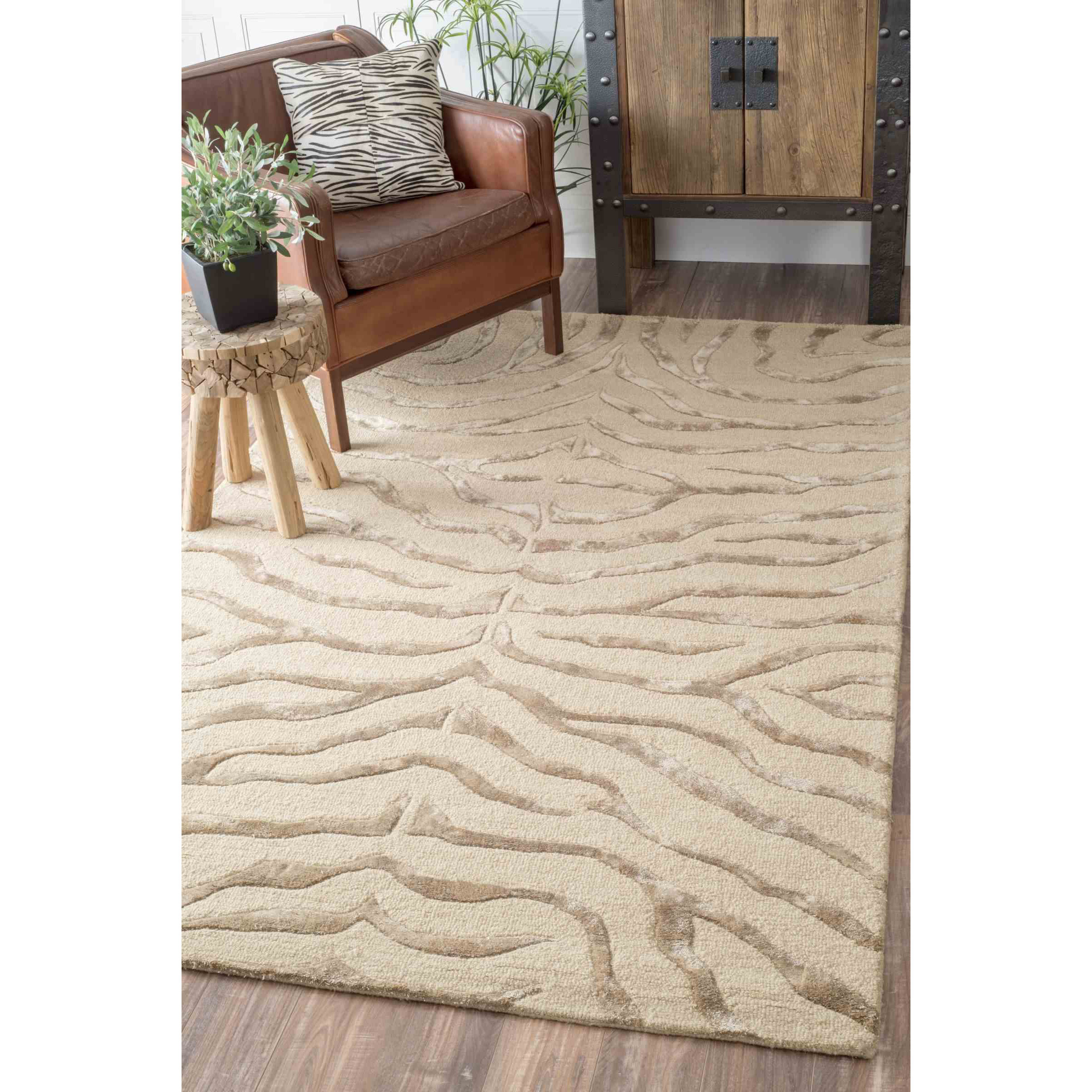 nuLOOM Earth Soft Zebra Brown Area Rug & Reviews Wayfair