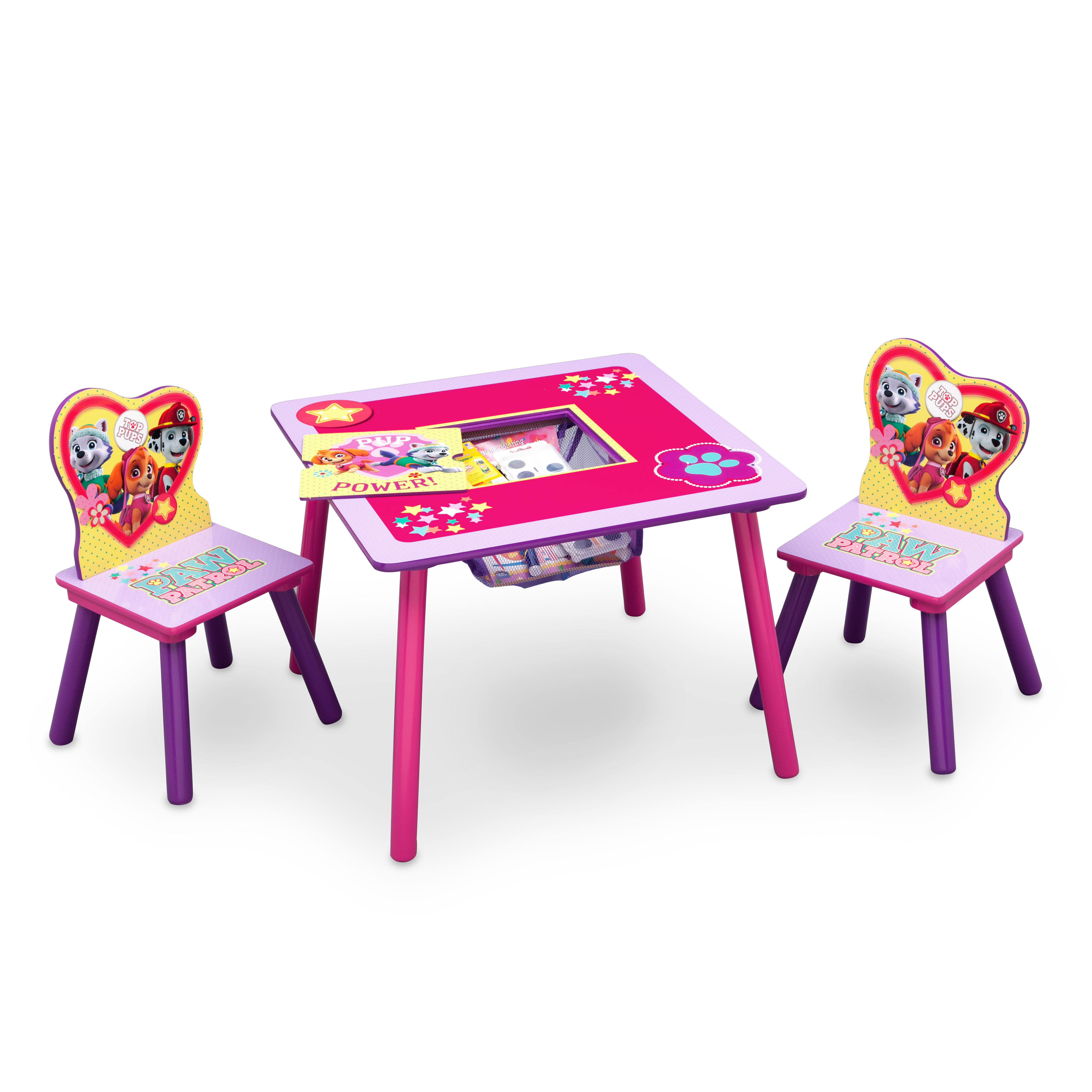 skye paw patrol table and chair set