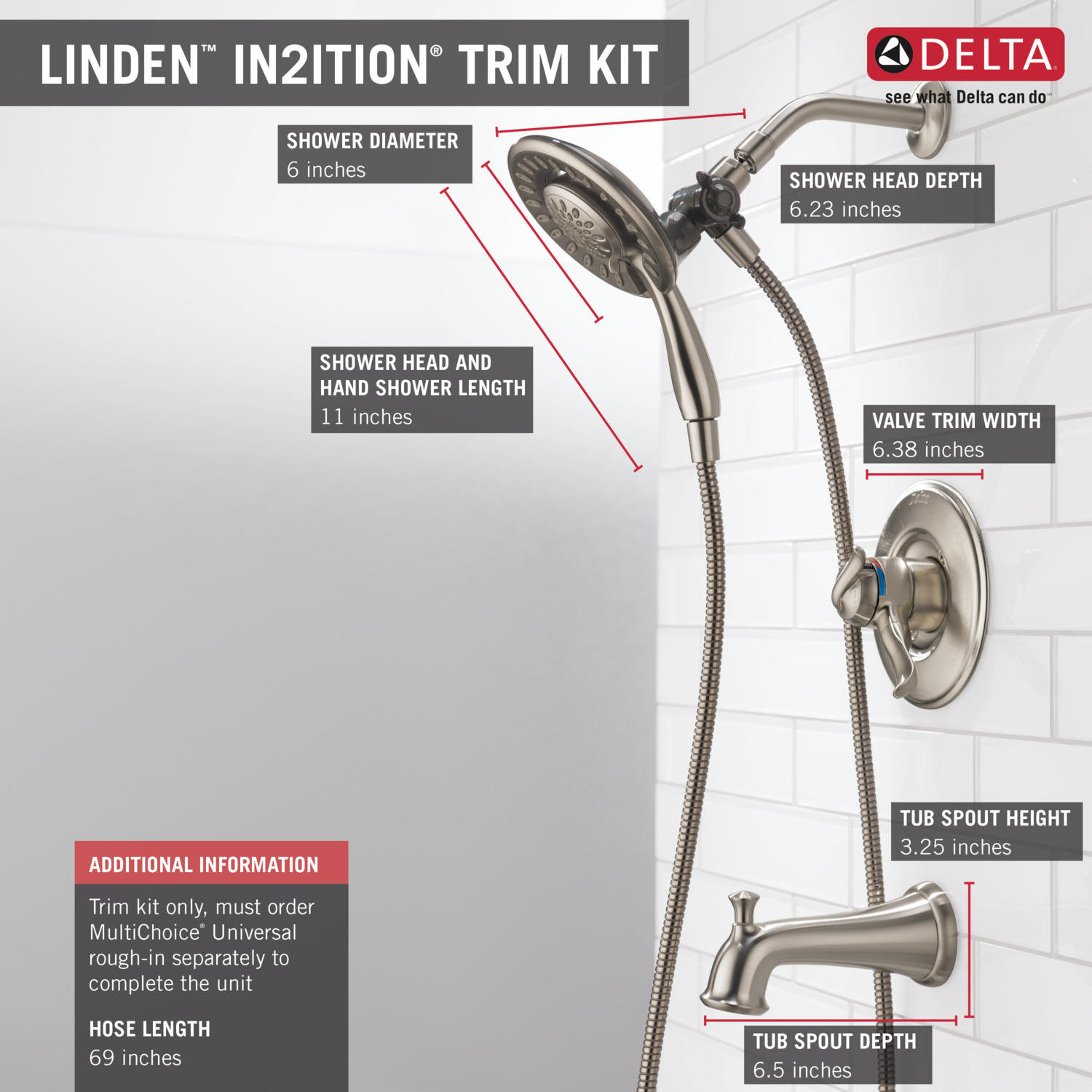 Delta Linden Dual Function Complete Shower System & Reviews Wayfair