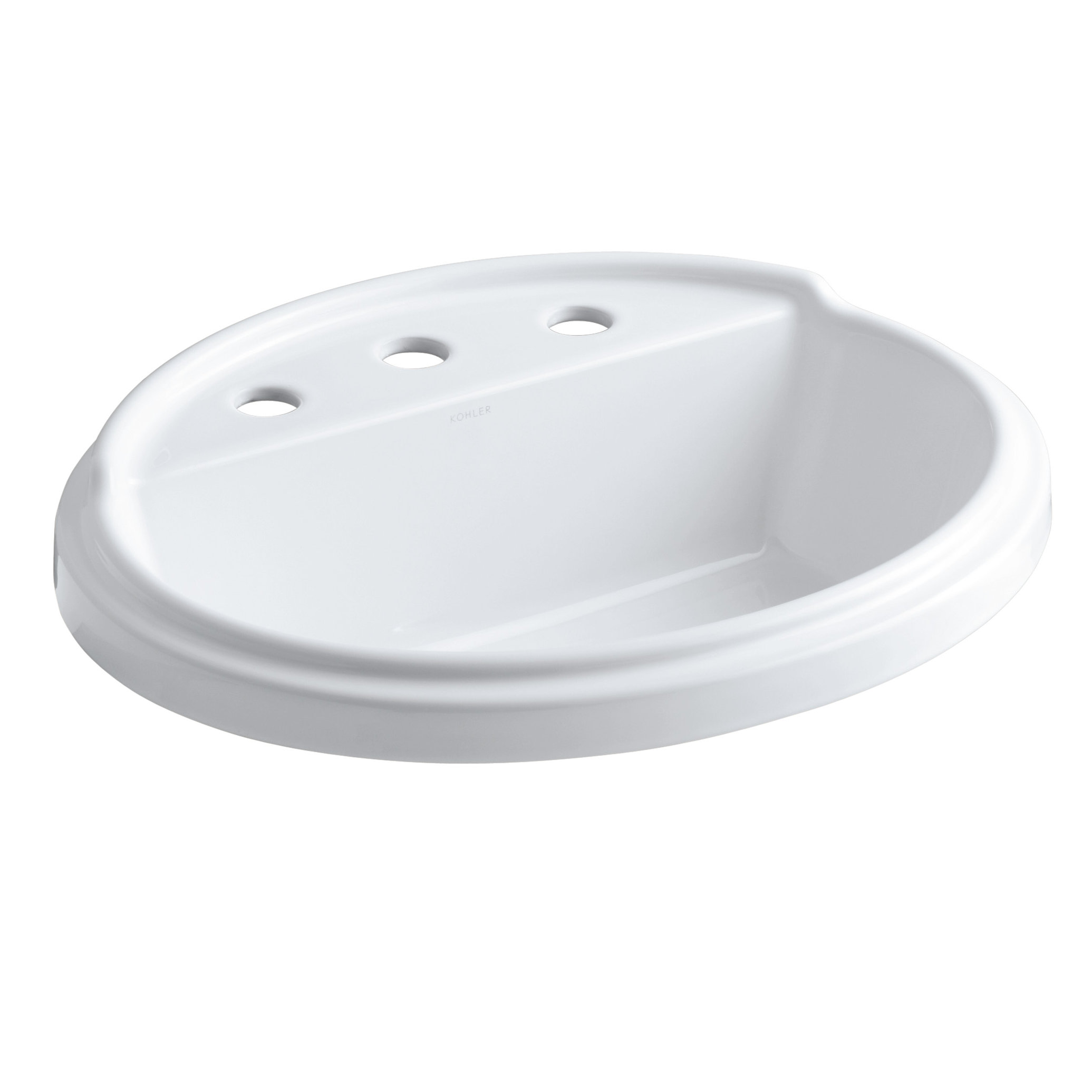 Tresham Oval DropIn Bathroom Sink with 8" Widespread Faucet Holes